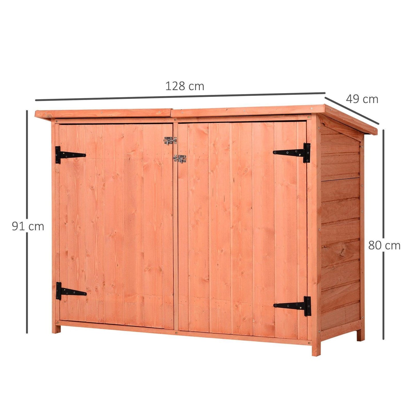 Outsunny Garden Cabinet with Double Doors - ALL4U RETAILER LTD