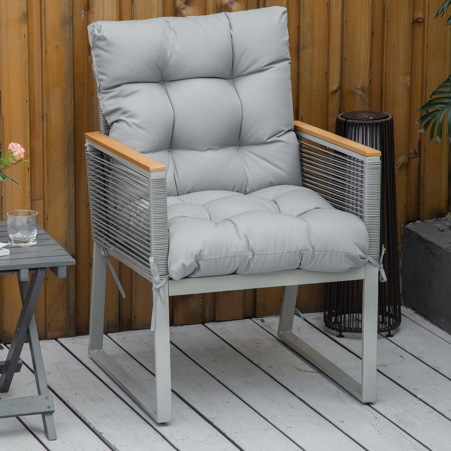 Outsunny Garden Chair Cushion: Cozy Pad for Outdoor - ALL4U RETAILER LTD