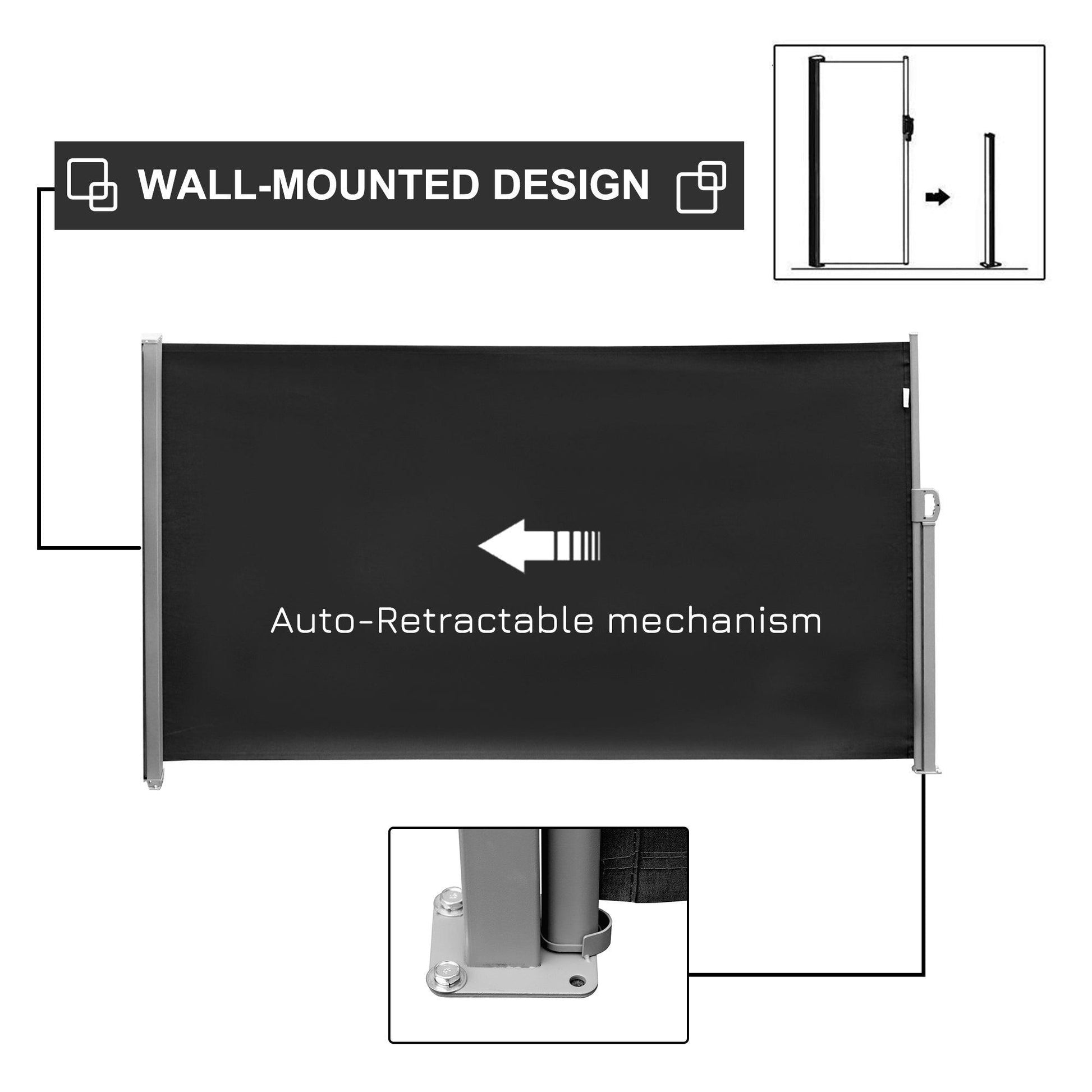 Outsunny Garden Fence Screen - Privacy Divider - ALL4U RETAILER LTD