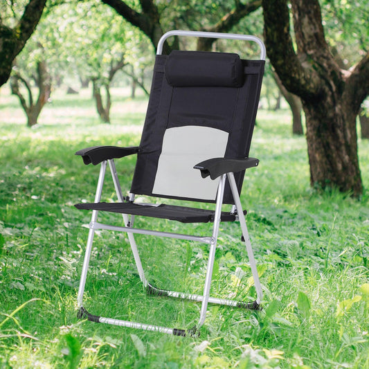 Outsunny Garden Folding Chair - Adjustable Recliner Seat - ALL4U RETAILER LTD