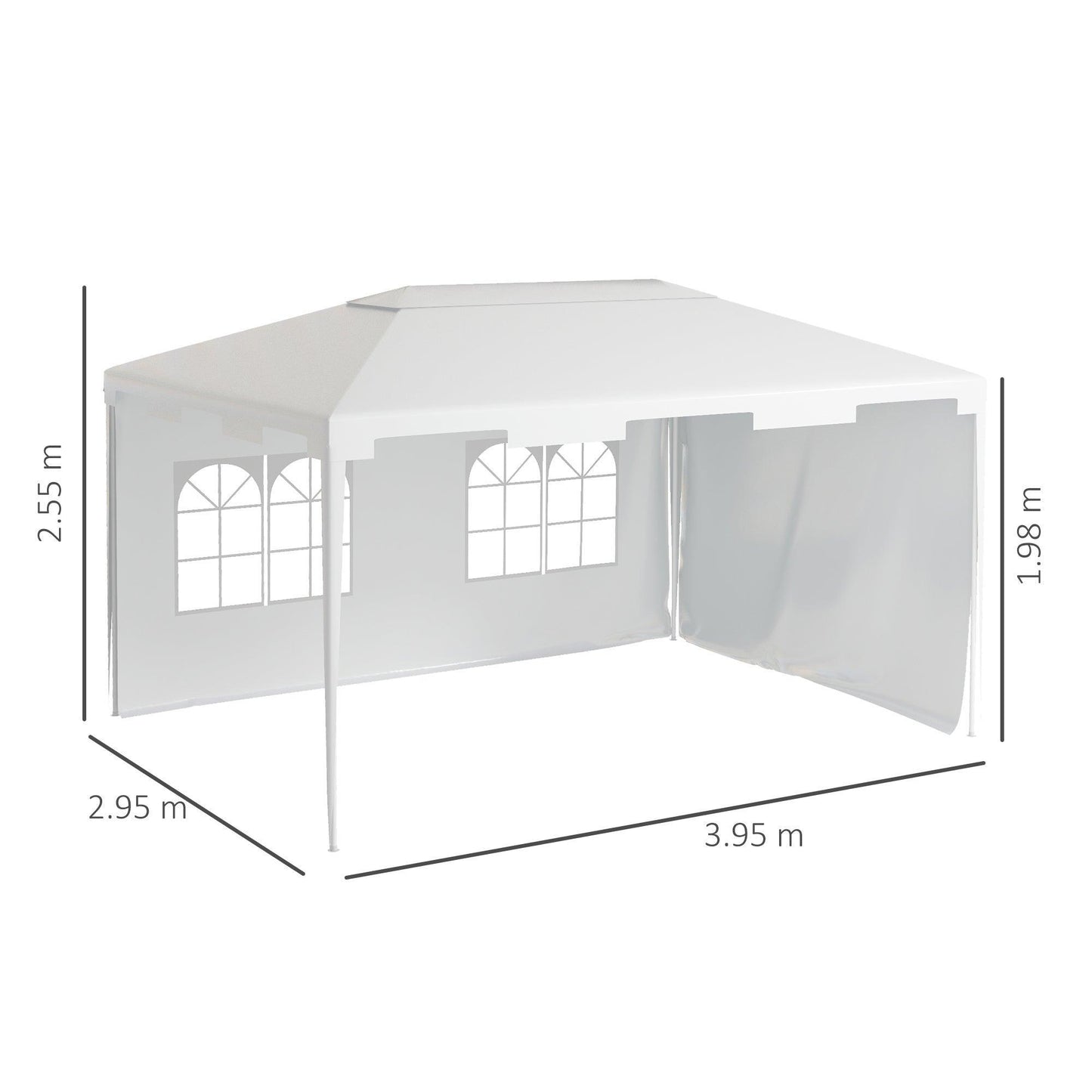 Outsunny Garden Gazebo: Elegant Outdoor Shelter - ALL4U RETAILER LTD