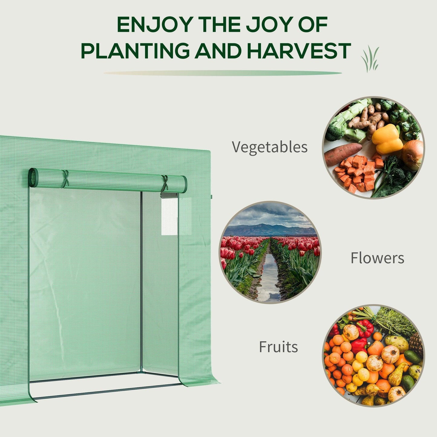 Outsunny Garden Greenhouse for Fruits and Veggies - ALL4U RETAILER LTD