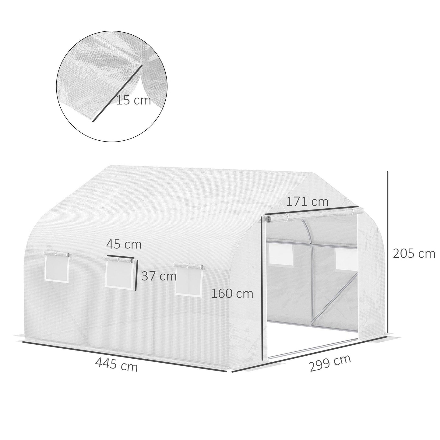 Outsunny Garden Greenhouse with Steel Frame - ALL4U RETAILER LTD