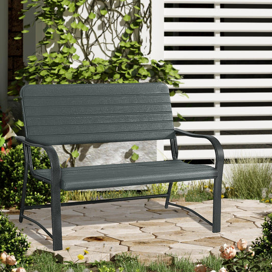 Outsunny Garden Love Chair - Double Seater Bench - ALL4U RETAILER LTD