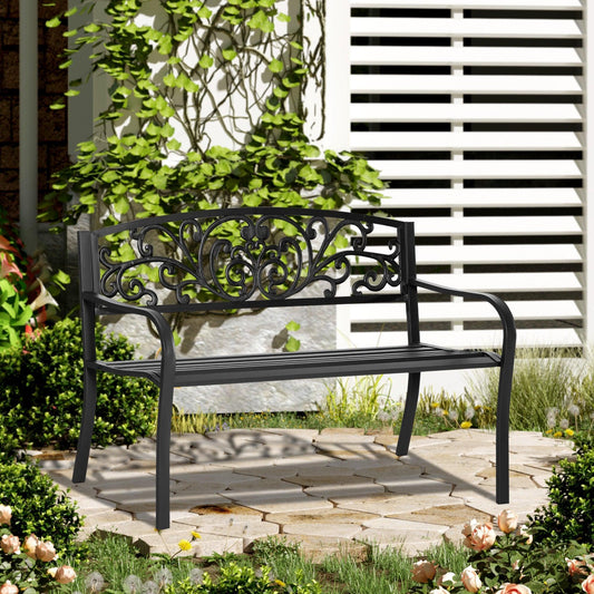 Outsunny Garden Park Bench | Outdoor Furniture Seat - ALL4U RETAILER LTD