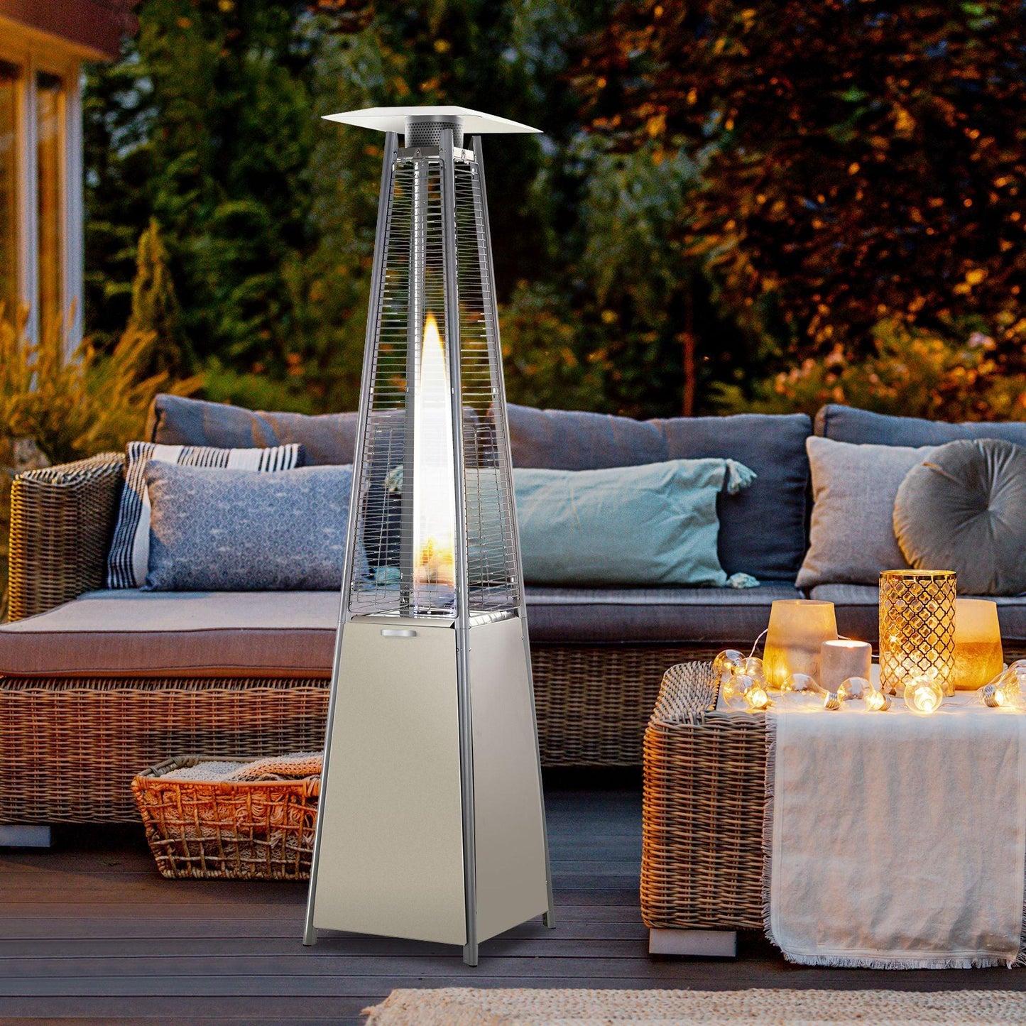 Outsunny Garden Patio Gas Heater - ALL4U RETAILER LTD