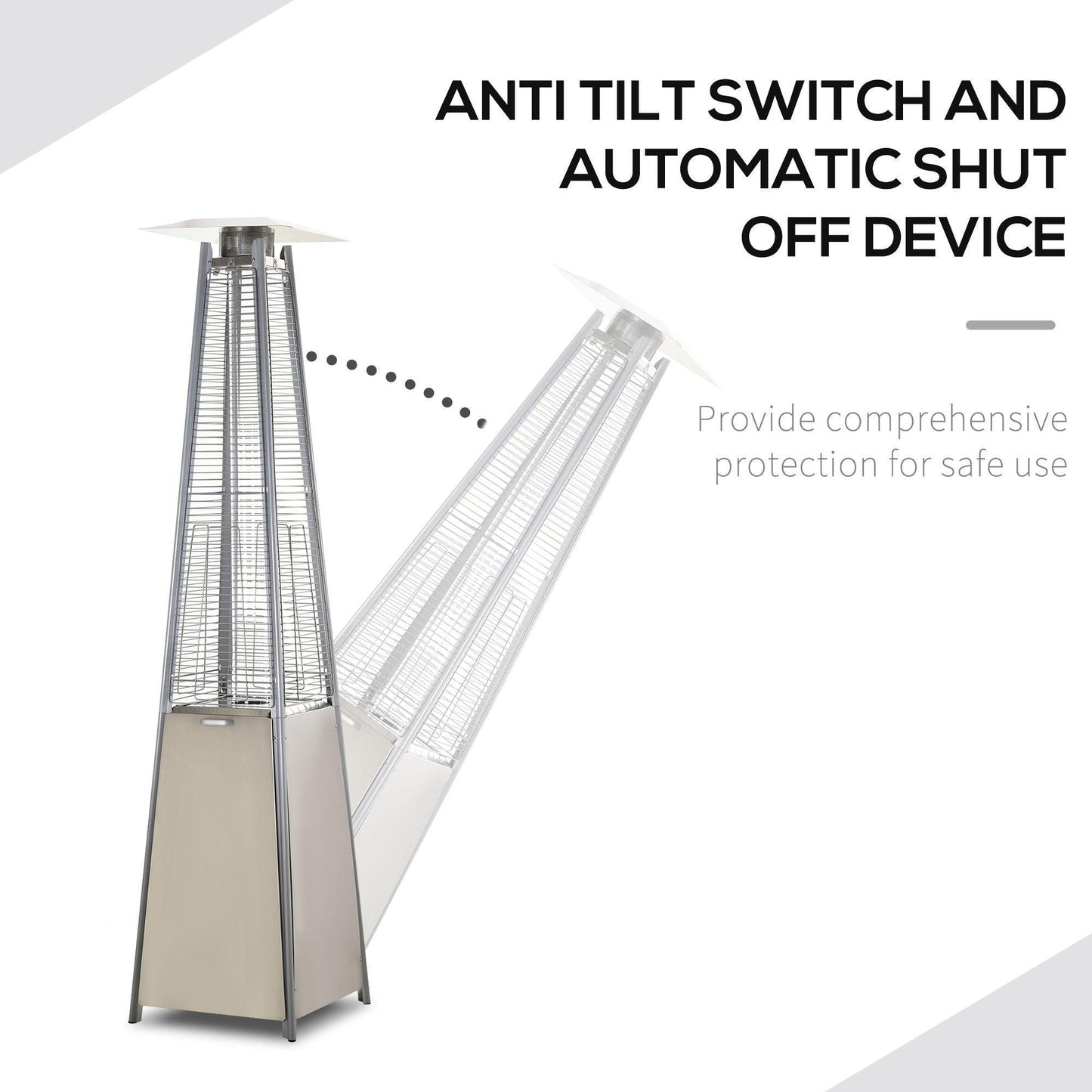 Outsunny Garden Patio Gas Heater - ALL4U RETAILER LTD