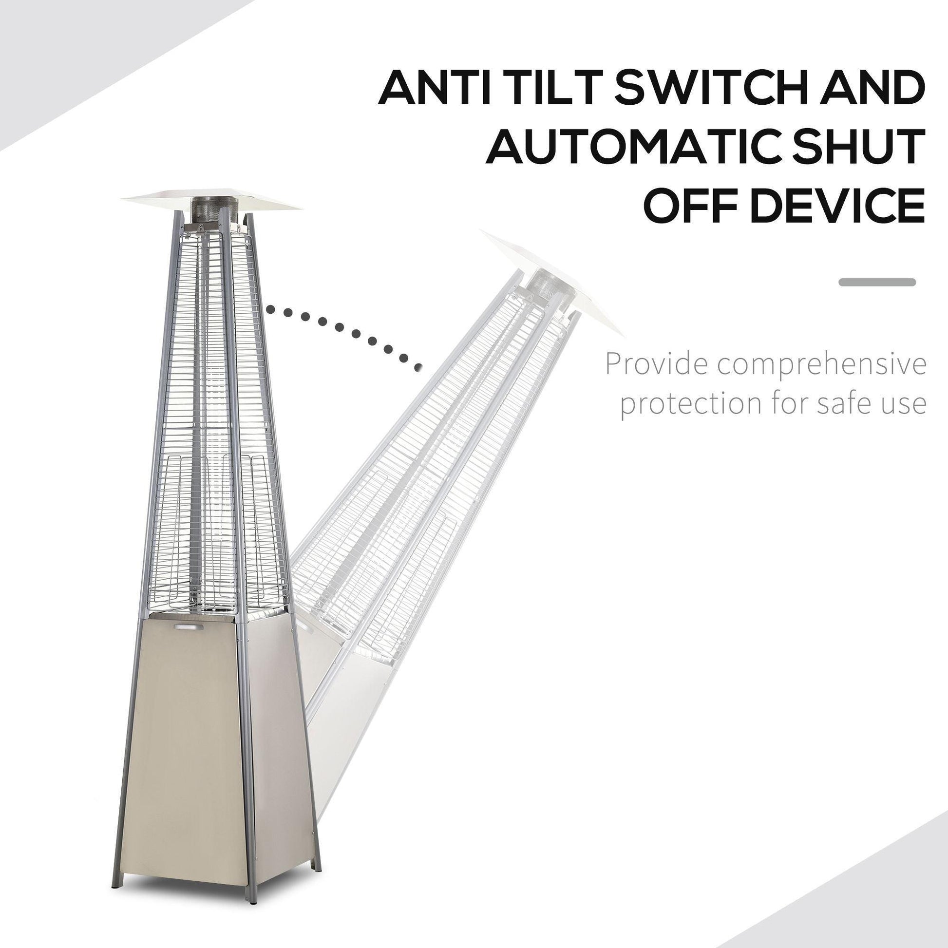 Outsunny Garden Patio Gas Heater - ALL4U RETAILER LTD