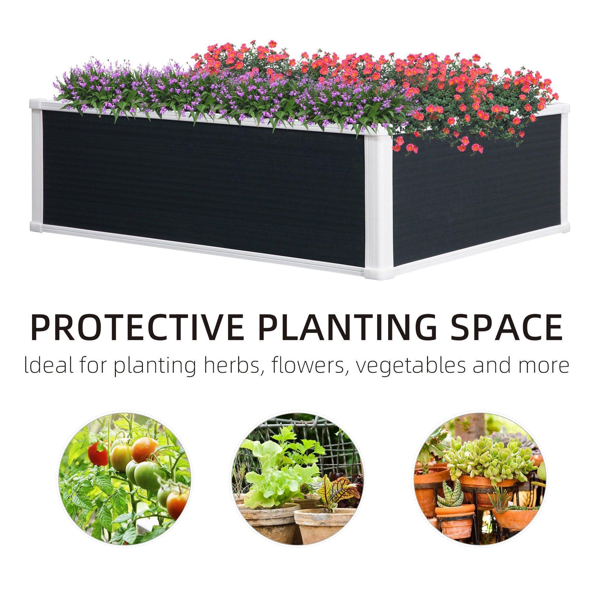 Outsunny Patio Garden Planter for Planting Vegetables - ALL4U RETAILER LTD