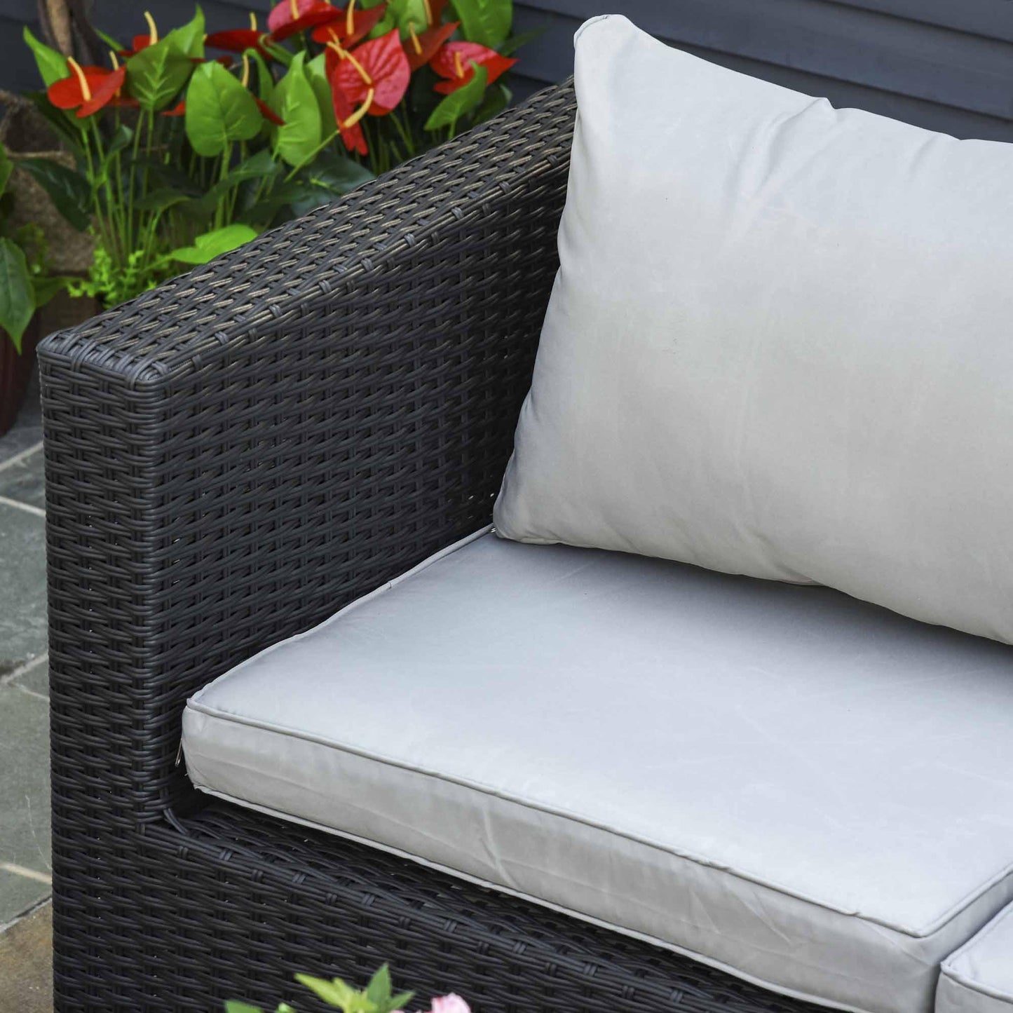 Outsunny Garden Rattan Sofa Set - Comfortable & Elegant - ALL4U RETAILER LTD