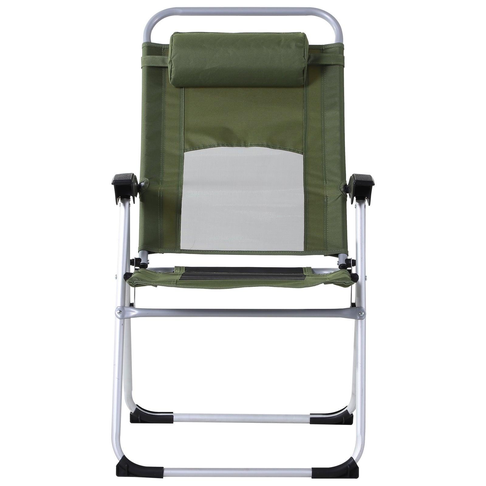 Outsunny Garden Recliner Chair - Green - ALL4U RETAILER LTD