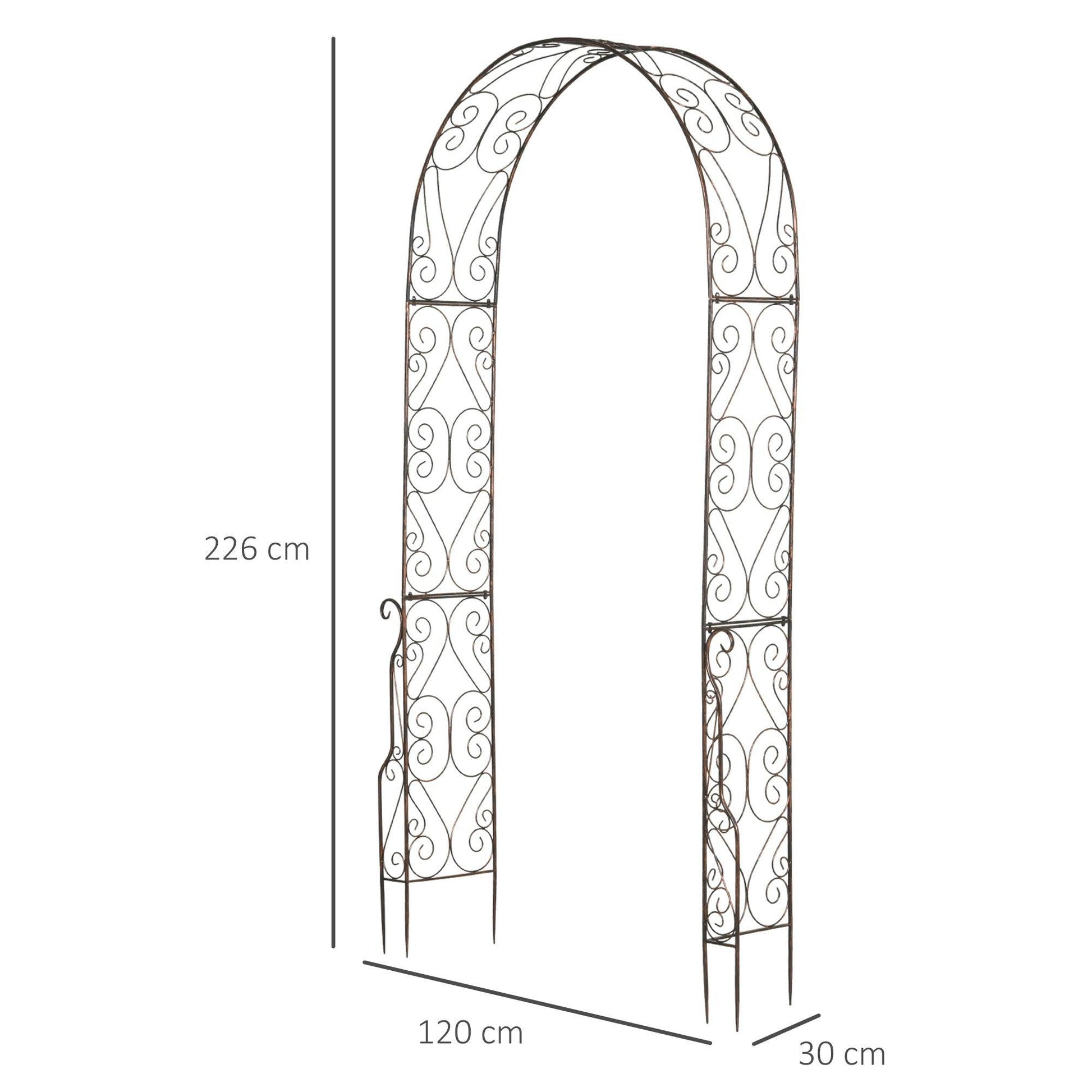 Outsunny Garden Rose Arch Arbour Trellis: Elegant & Strong - ALL4U RETAILER LTD