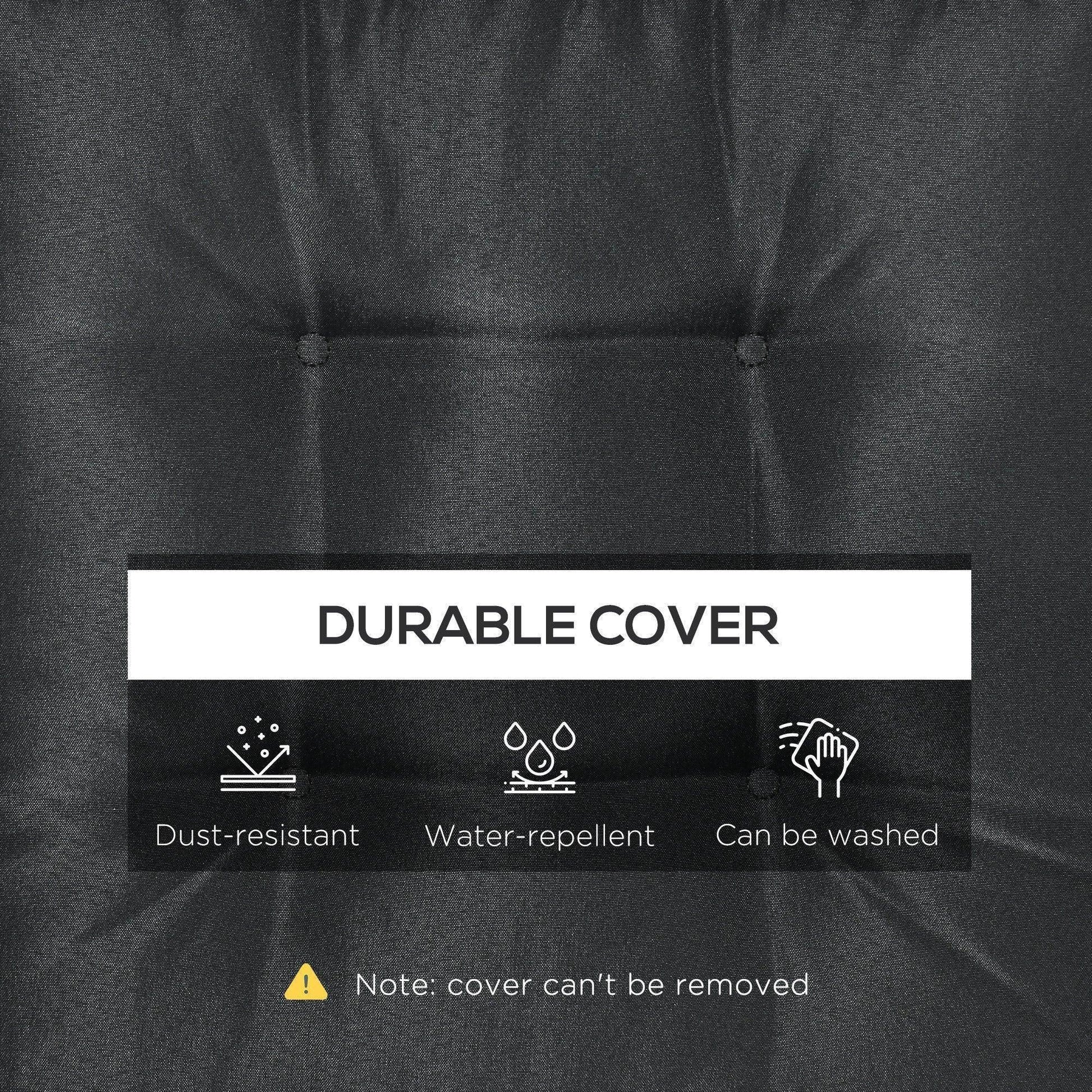 Outsunny Garden Seat Cushion: 40x40cm, Ties, Black - ALL4U RETAILER LTD