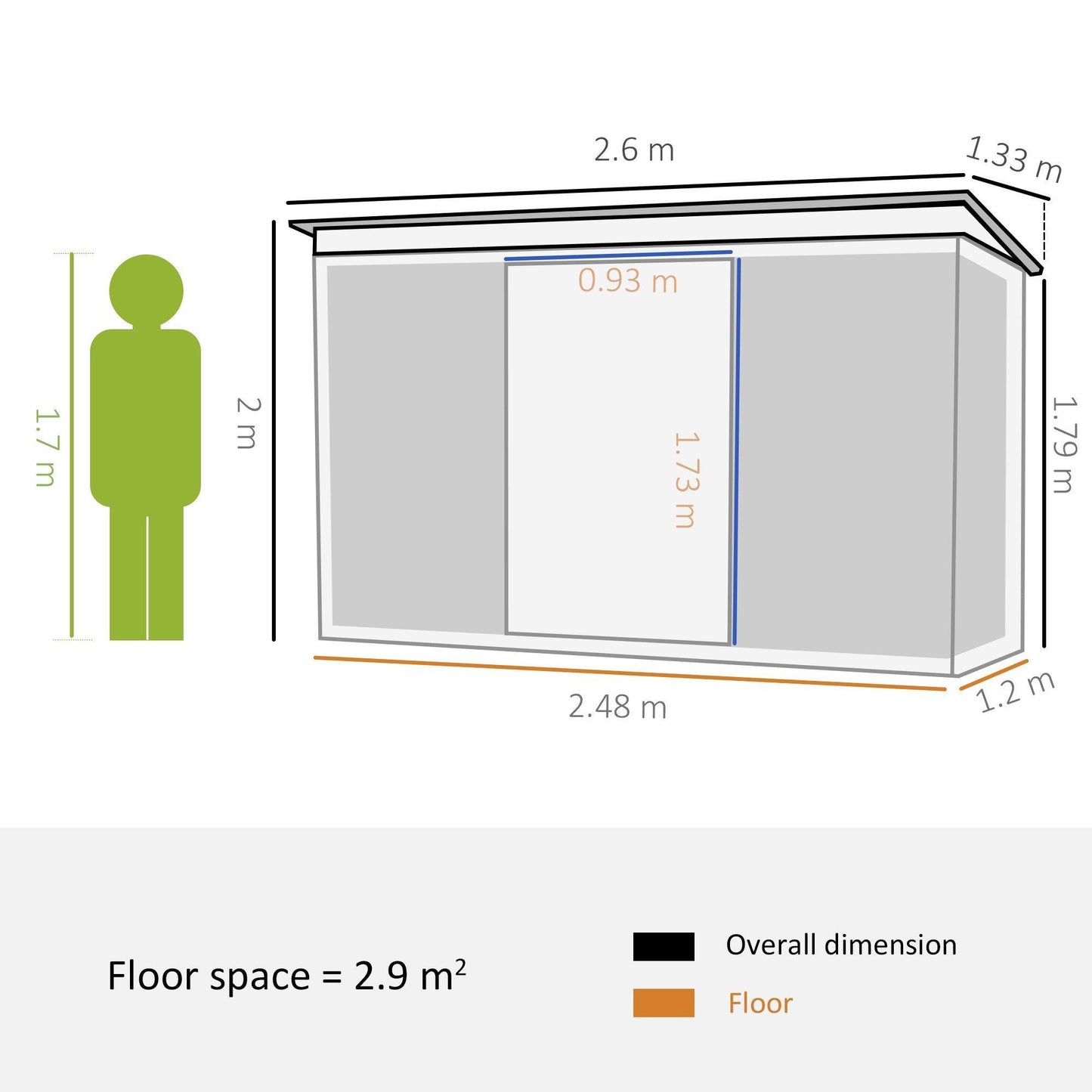 Outsunny Garden Shed - Spacious Metal Storage - ALL4U RETAILER LTD