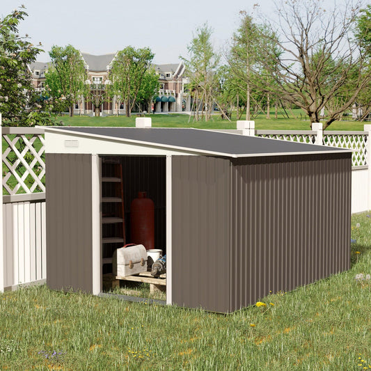 Outsunny Garden Shed - Spacious Metal Tool House - ALL4U RETAILER LTD