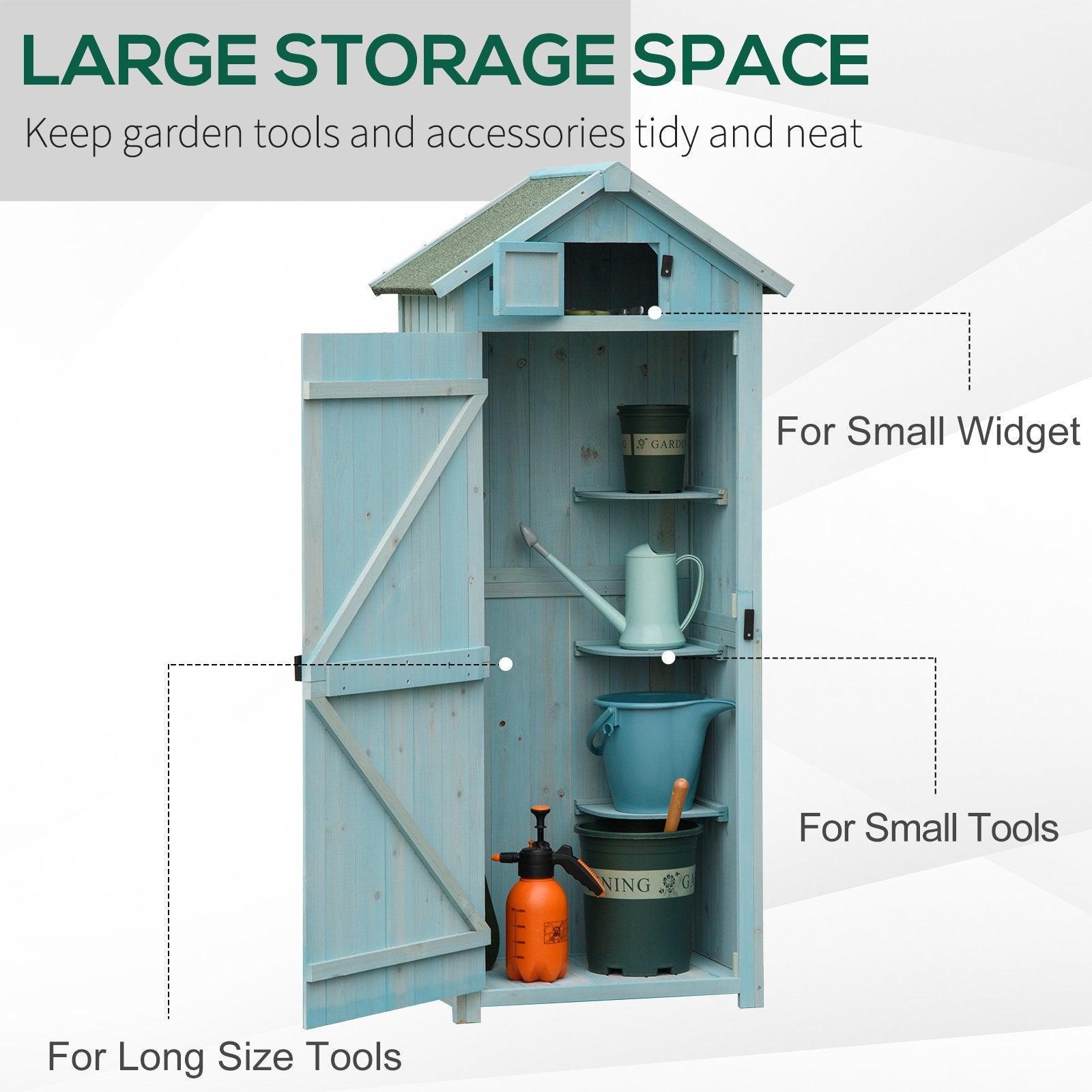 Outsunny Outdoor Utility Storage Cabinet - Blue - ALL4U RETAILER LTD