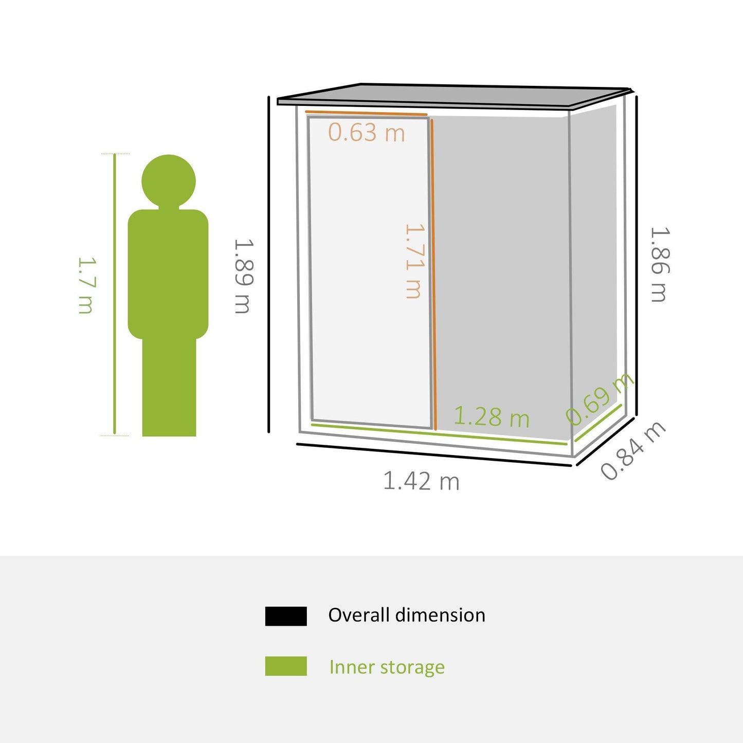 Outsunny Garden Shed - Weather-Resistant Steel Storage - ALL4U RETAILER LTD