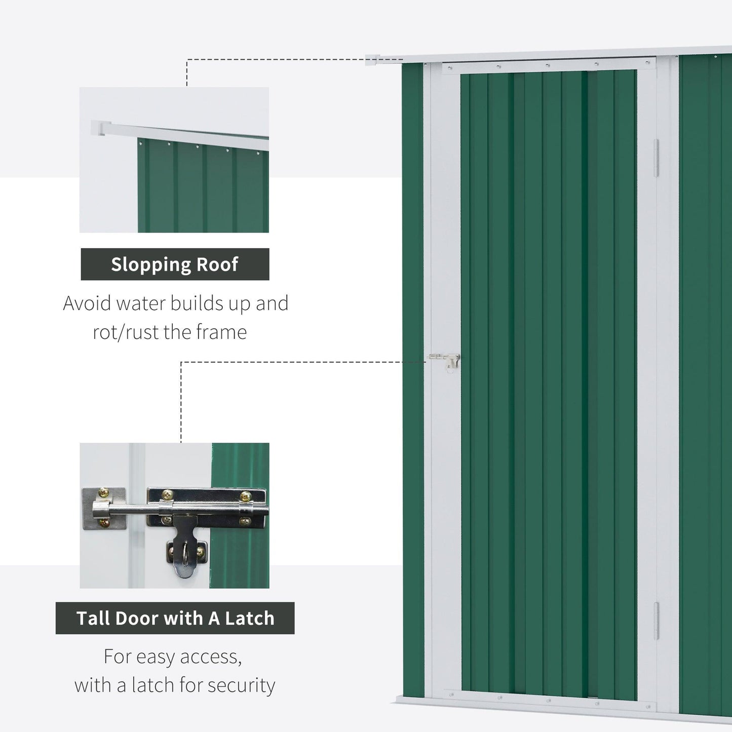 Outsunny Garden Shed - Weather-Resistant Steel Storage - ALL4U RETAILER LTD