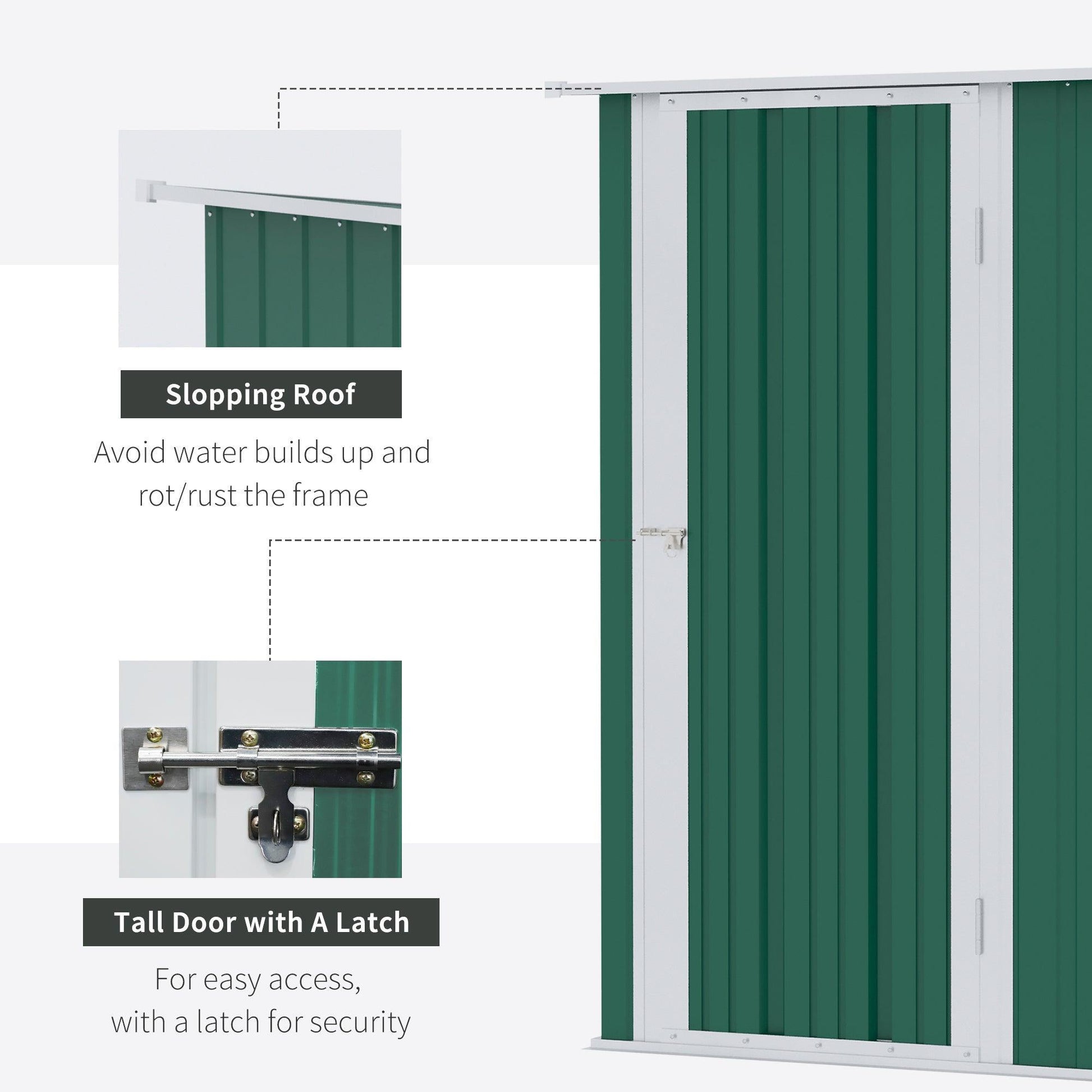 Outsunny Garden Shed - Weather-Resistant Steel Storage - ALL4U RETAILER LTD