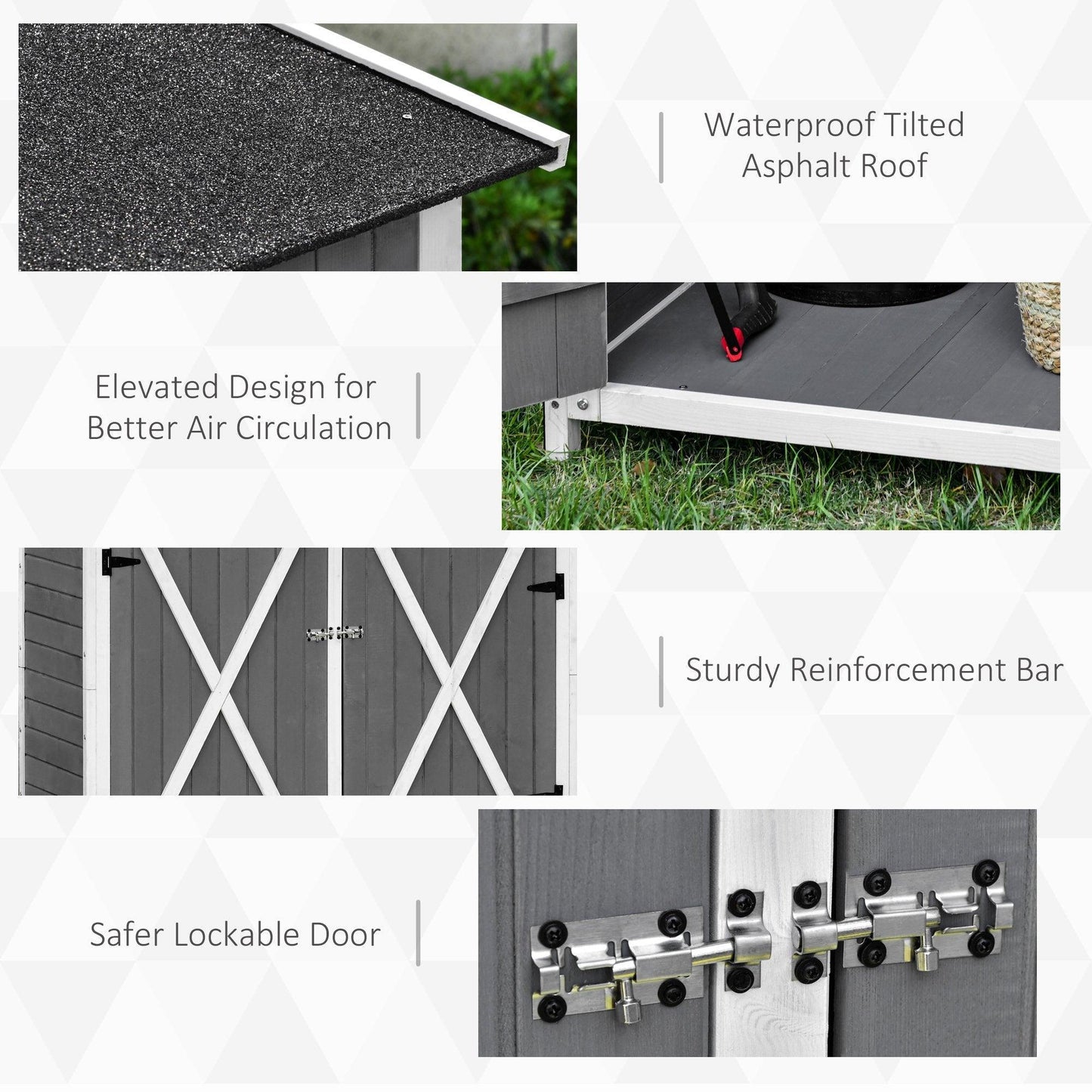 Outsunny Garden Shed with Storage Table - Lockable and Multifunctional - ALL4U RETAILER LTD