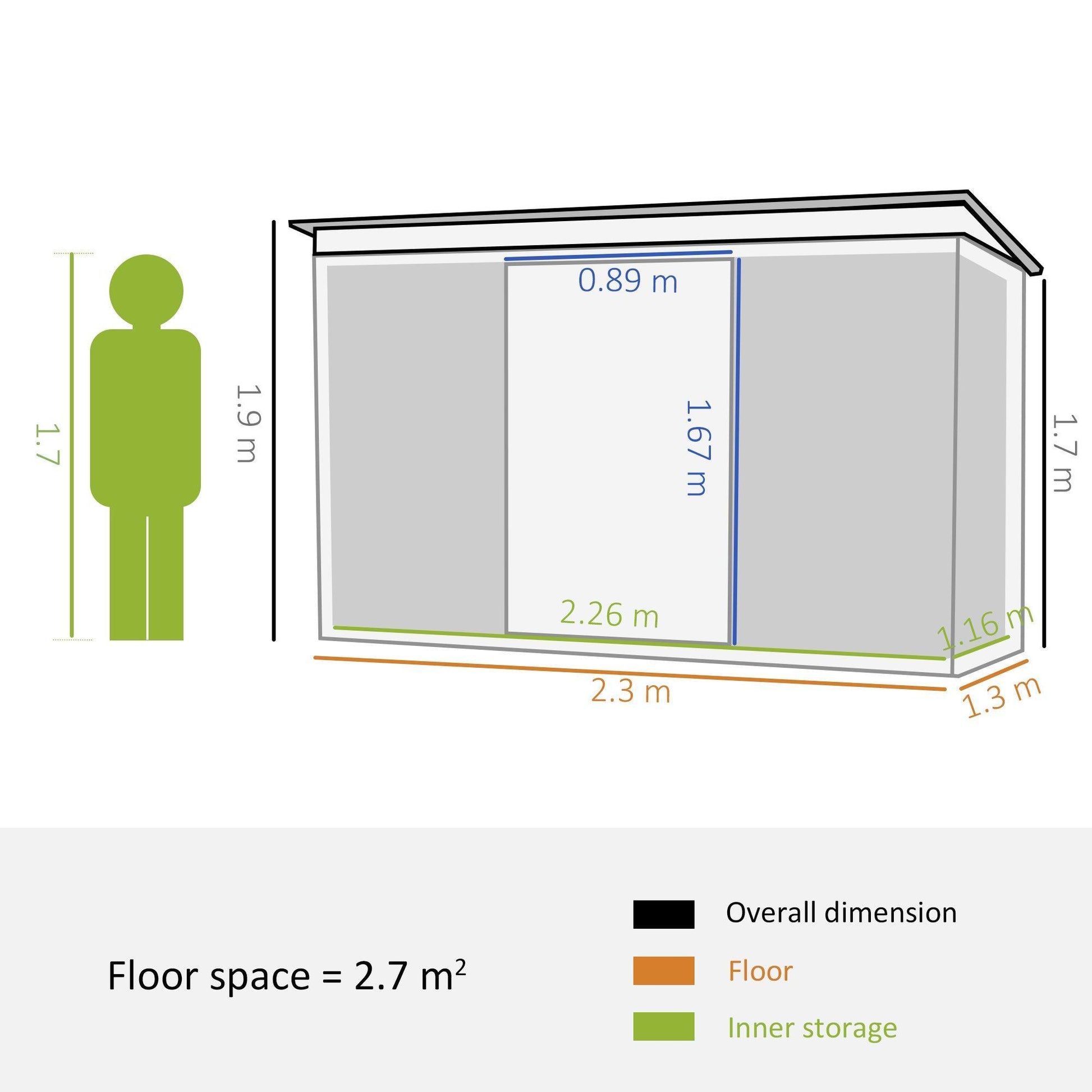 Outsunny Garden Storage Shed - Compact & Efficient - ALL4U RETAILER LTD