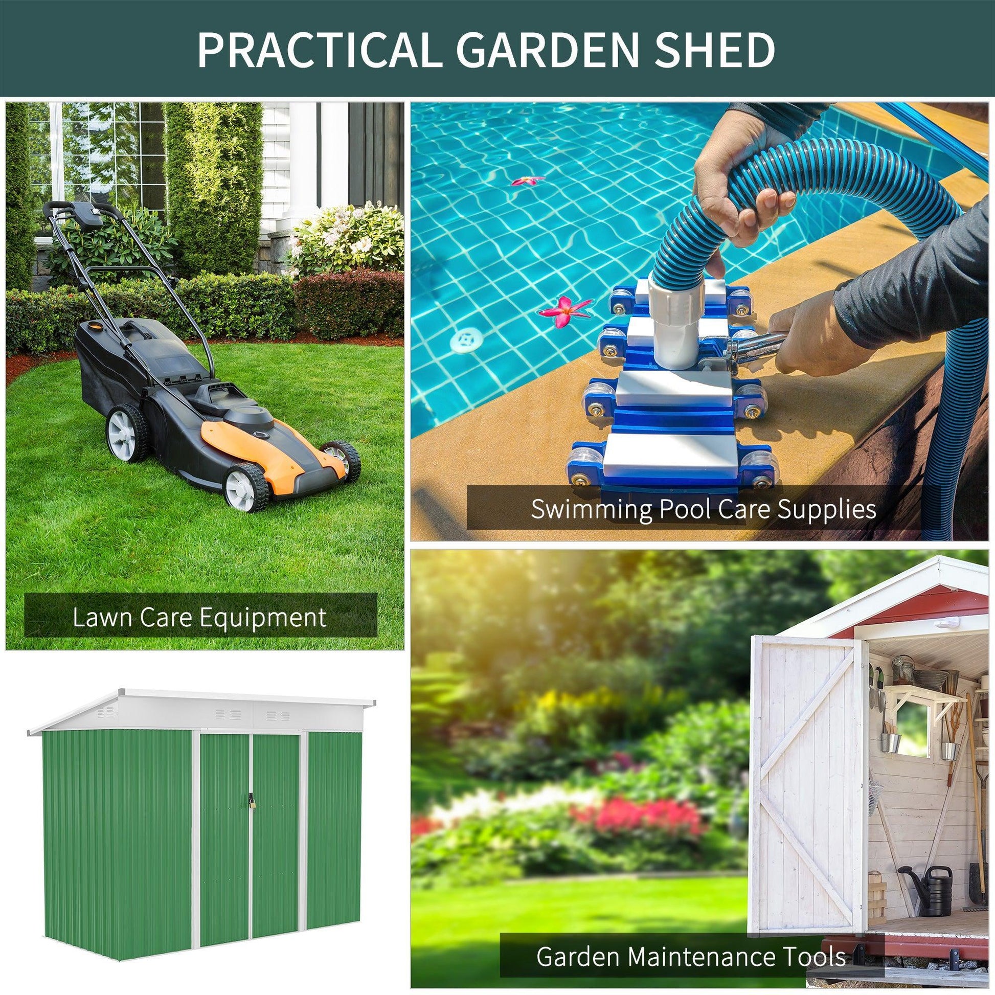 Outsunny Garden Storage Shed - Compact & Efficient - ALL4U RETAILER LTD