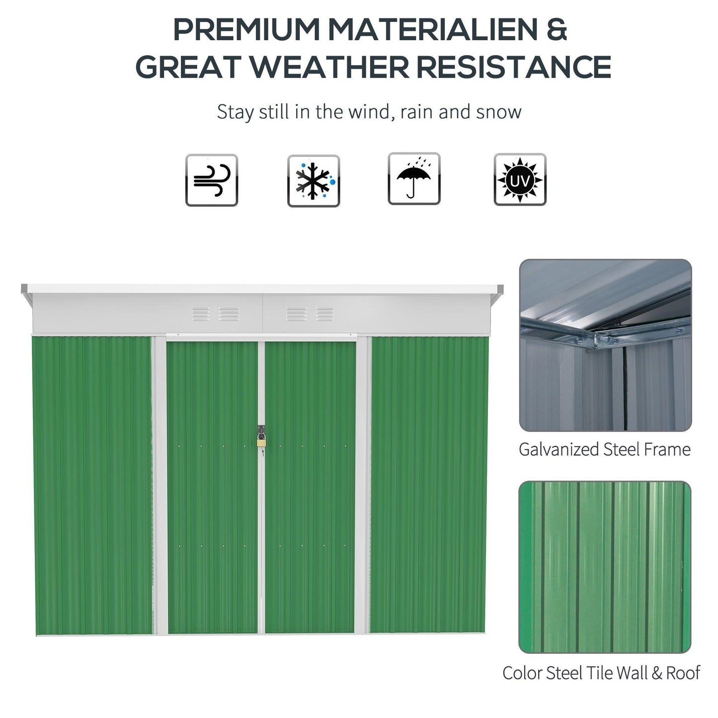 Outsunny Garden Storage Shed - Compact & Efficient - ALL4U RETAILER LTD