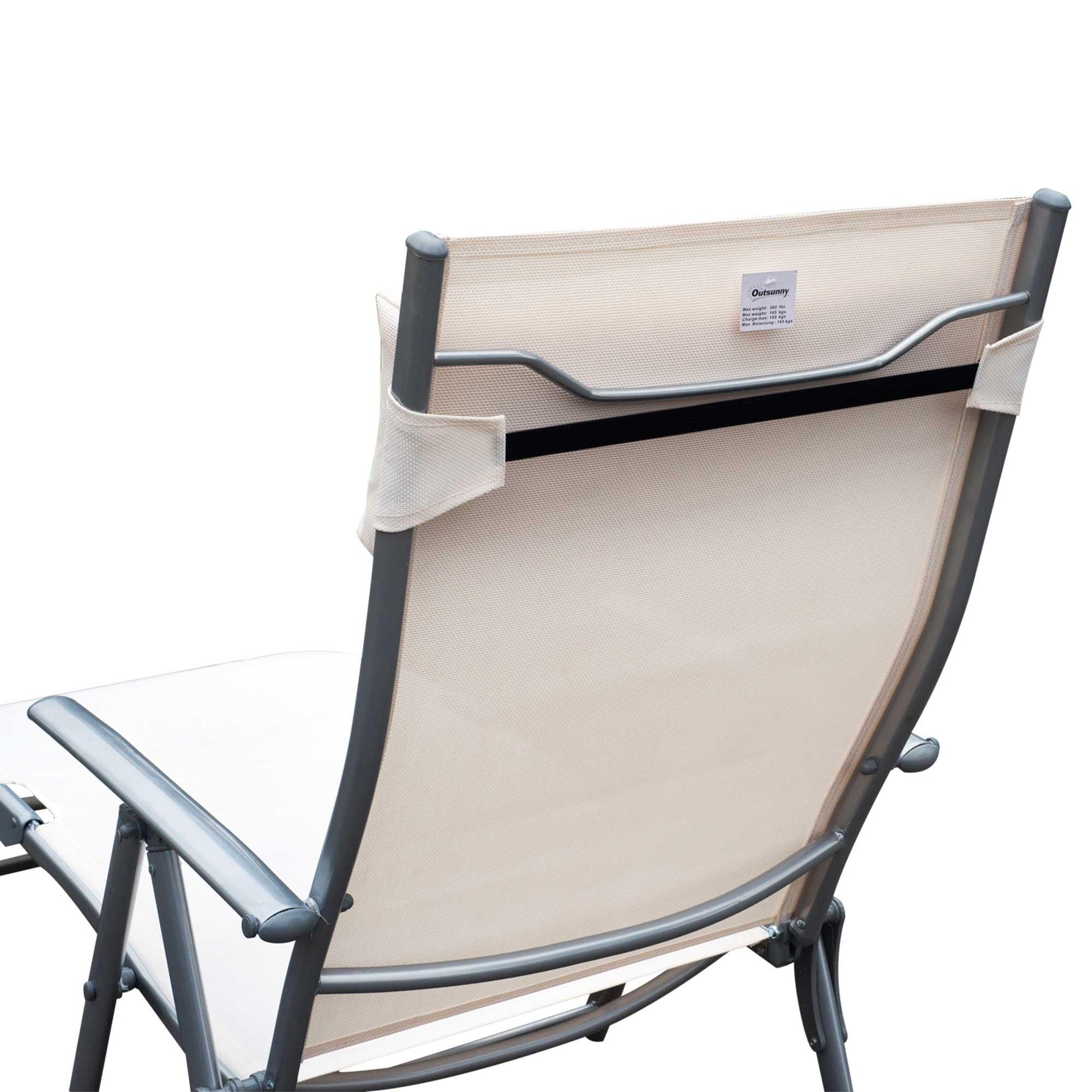 Outsunny Garden Sun Lounger Foldable Chair - ALL4U RETAILER LTD