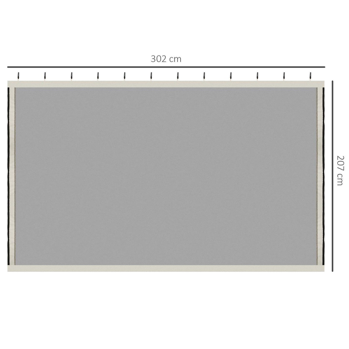 Outsunny Gazebo Mesh Walls - 10x10ft, 4-Panel, Zippered - ALL4U RETAILER LTD