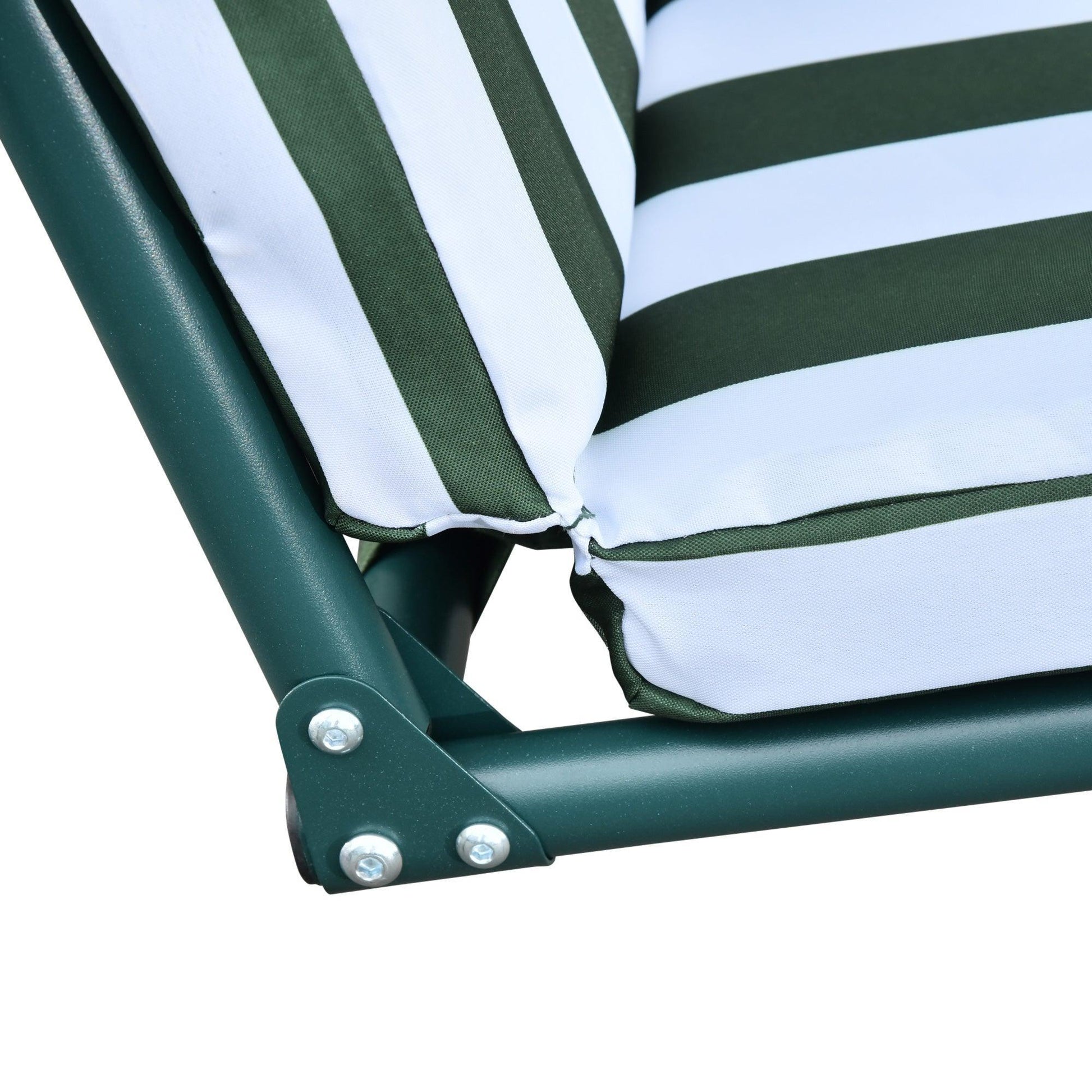 Outsunny Green 3-Seater Swing Chair with Canopy - ALL4U RETAILER LTD