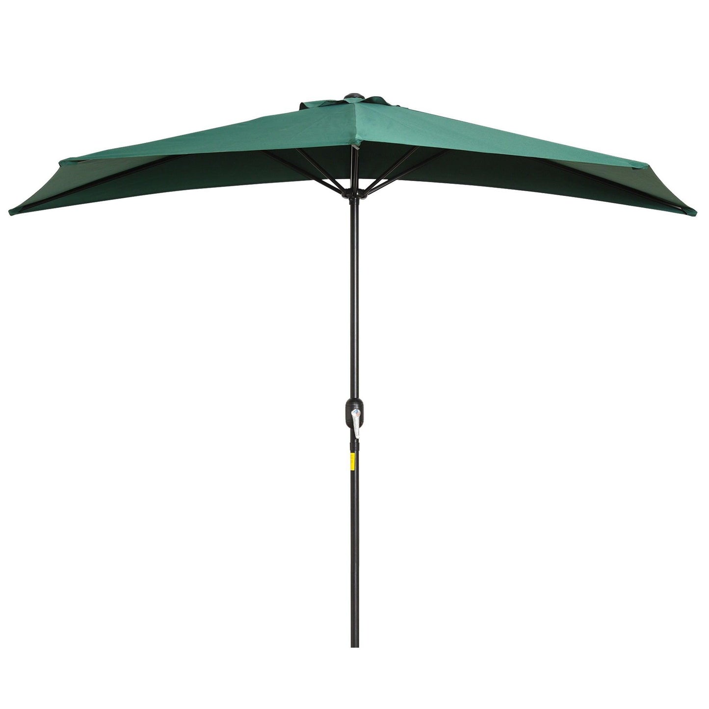 Outsunny Green Half Parasol Umbrella - 3m Semi Round Patio Shade - ALL4U RETAILER LTD