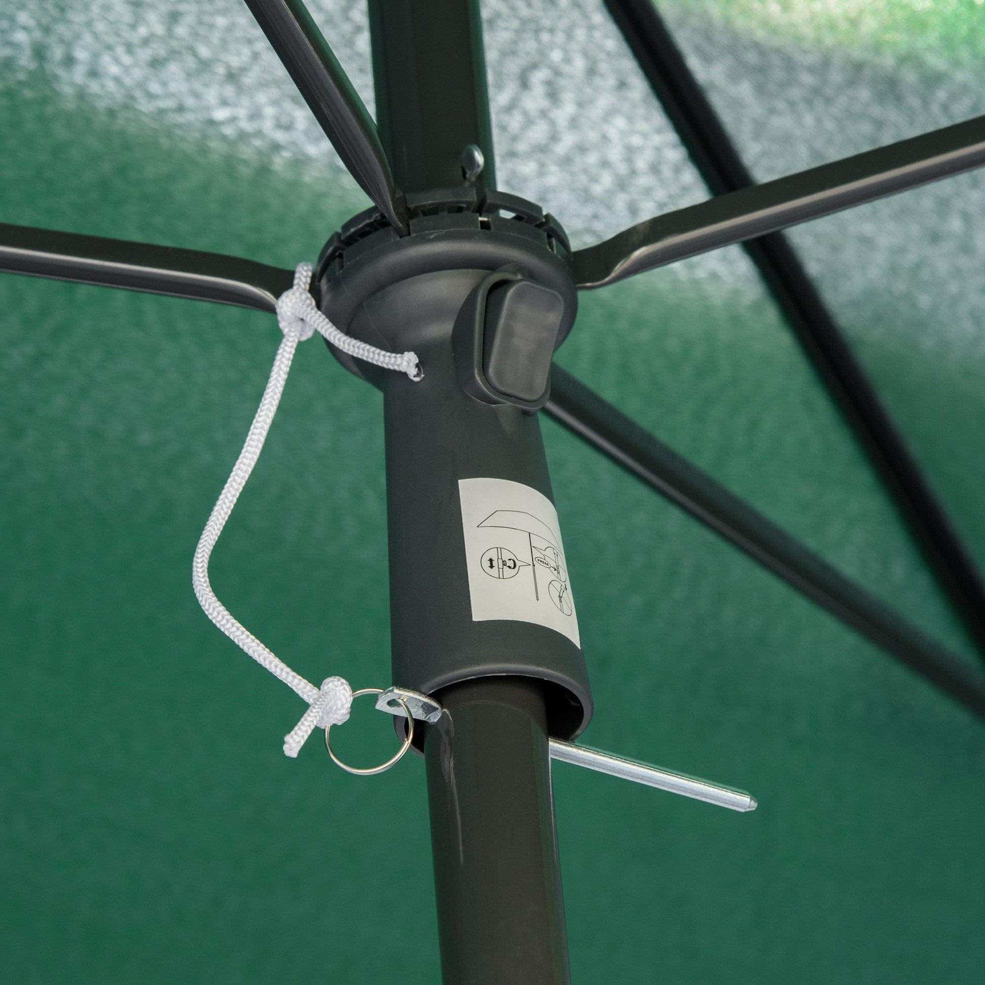 Outsunny Green Patio Umbrella Tilt 2M x 1.25M - ALL4U RETAILER LTD