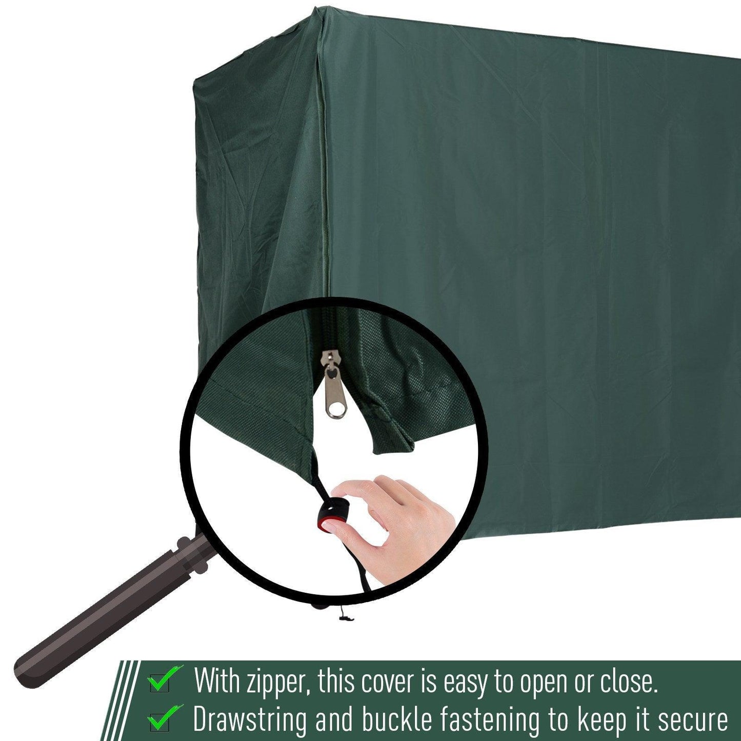 Outsunny Green Swing Chair Cover - Waterproof & Durable - ALL4U RETAILER LTD