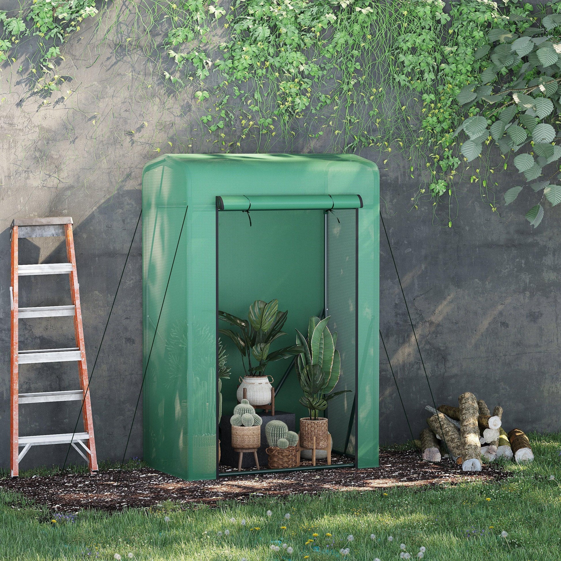 Outsunny Greenhouse, 100x50x150CM - Green - ALL4U RETAILER LTD