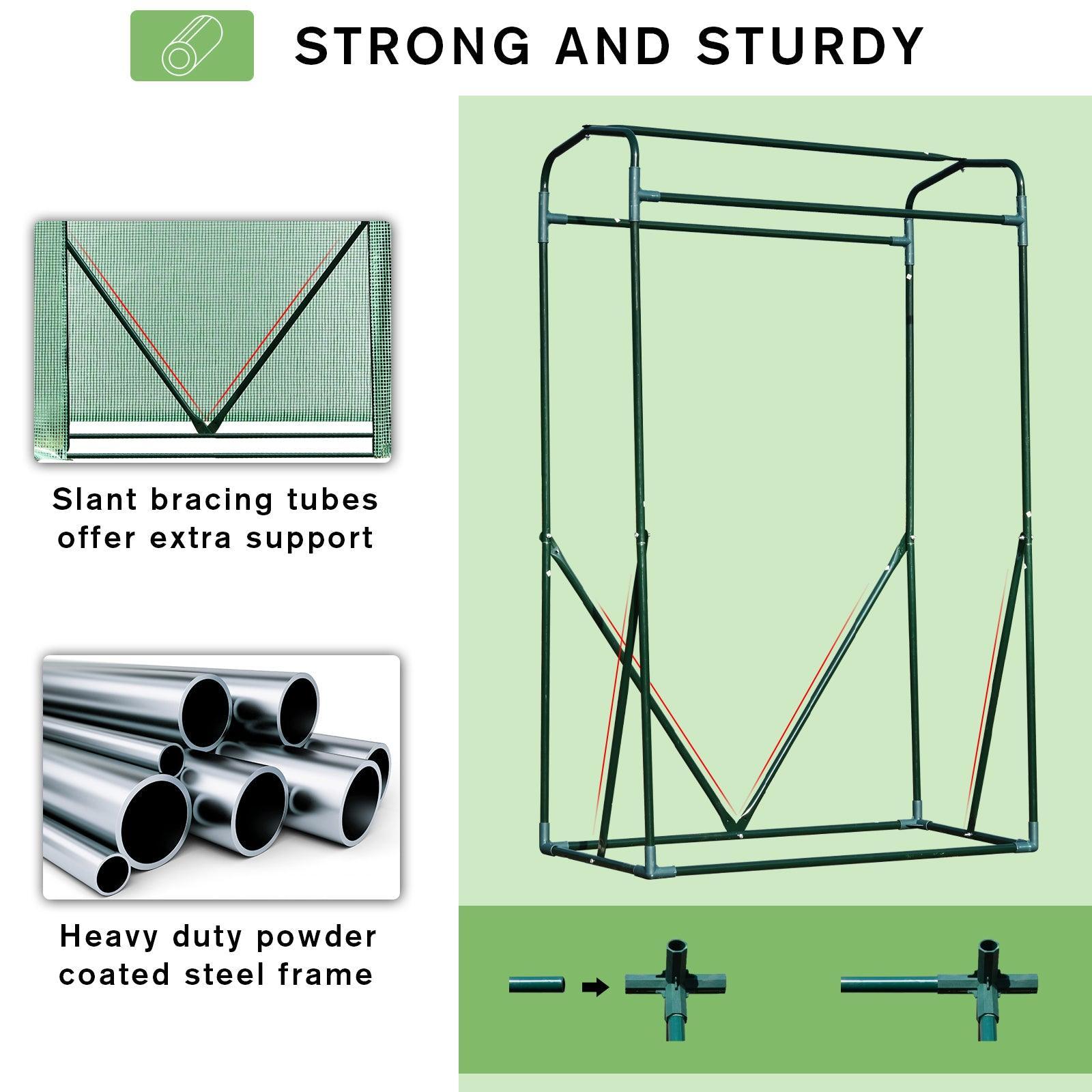 Outsunny Greenhouse, 100x50x150CM - Green - ALL4U RETAILER LTD