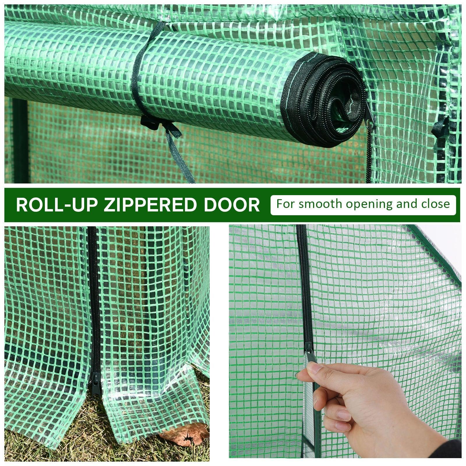 Outsunny Greenhouse, 100x50x150CM - Green - ALL4U RETAILER LTD