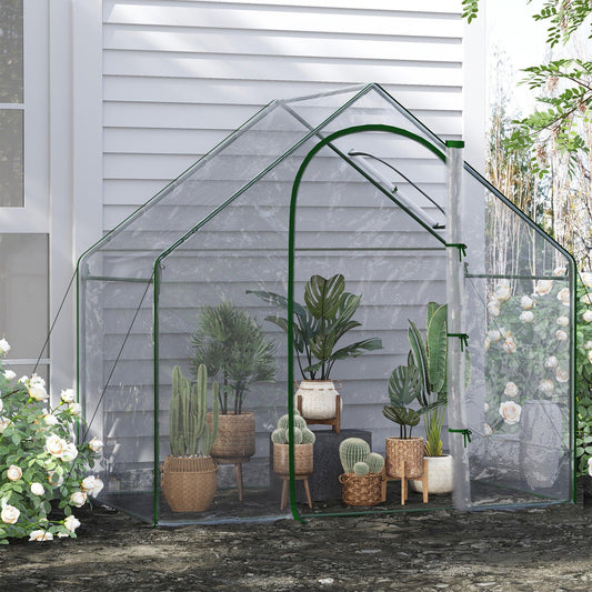 Outsunny Greenhouse - 180x100x168cm - White - ALL4U RETAILER LTD