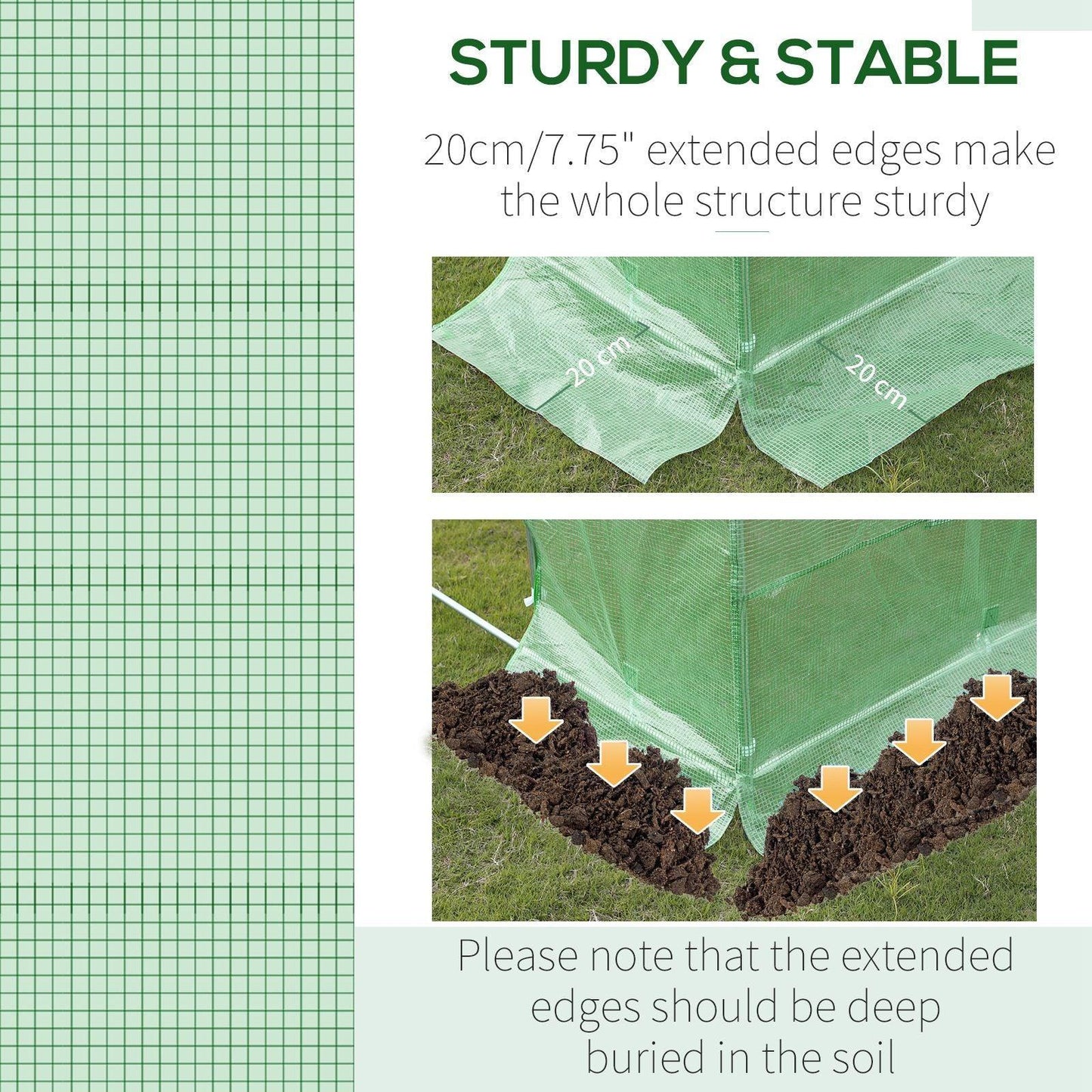 Outsunny Greenhouse Cover - Winter PE Replacement for 3x3x2m Tunnel - ALL4U RETAILER LTD