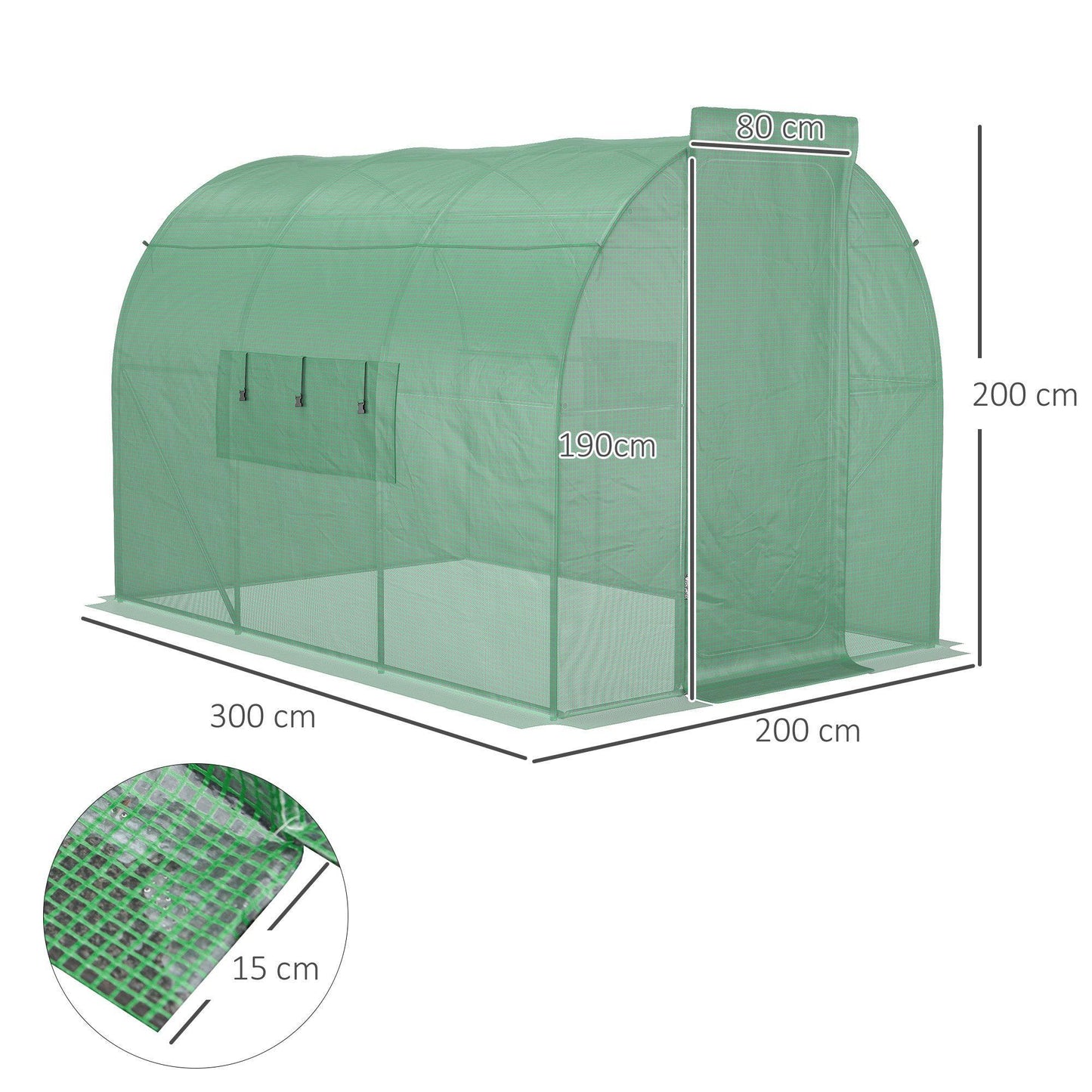 Outsunny Greenhouse: Large Walk-In Tunnel Hot House - ALL4U RETAILER LTD