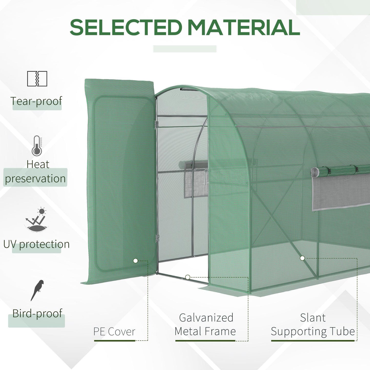 Outsunny Greenhouse: Large Walk-In Tunnel Hot House - ALL4U RETAILER LTD