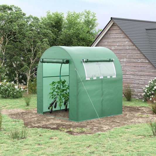 Outsunny Greenhouse - Roll-up Window and Door (1.8 x 1.8 x 2 m) - ALL4U RETAILER LTD