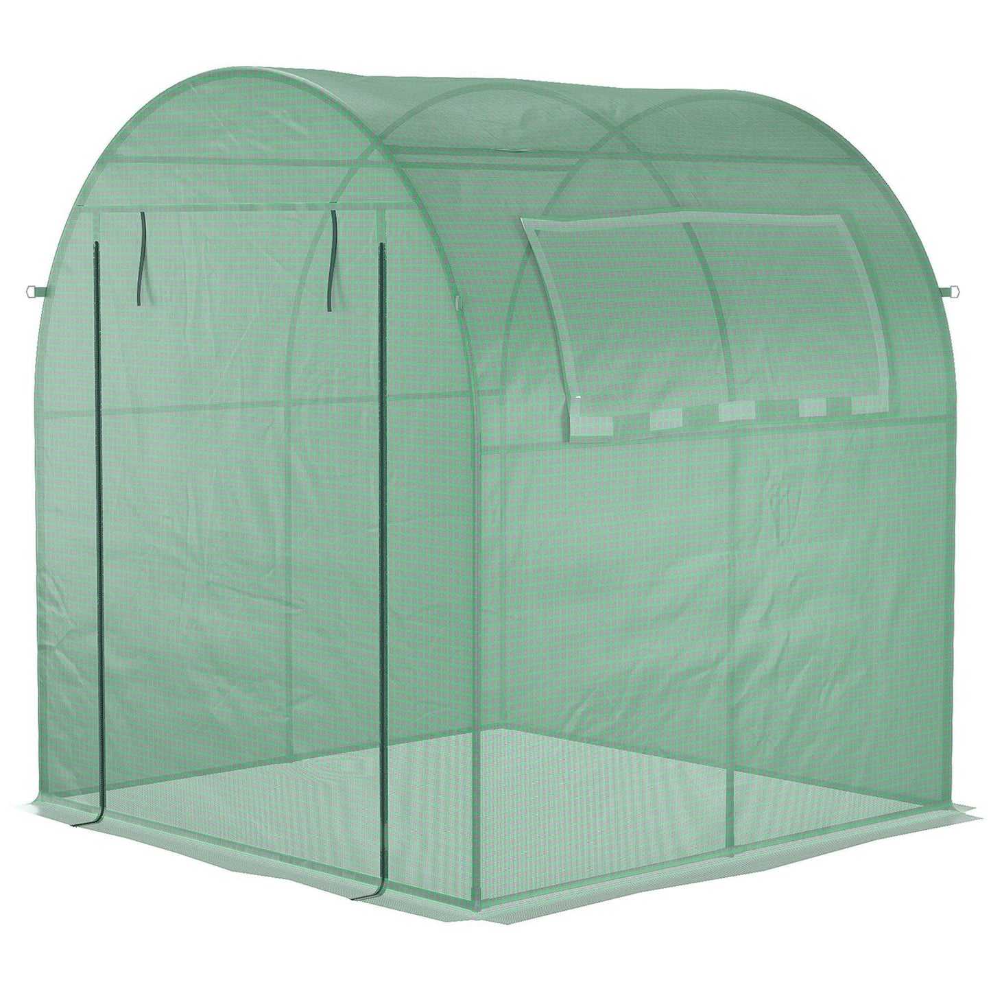 Outsunny Greenhouse - Roll-up Window and Door (1.8 x 1.8 x 2 m) - ALL4U RETAILER LTD