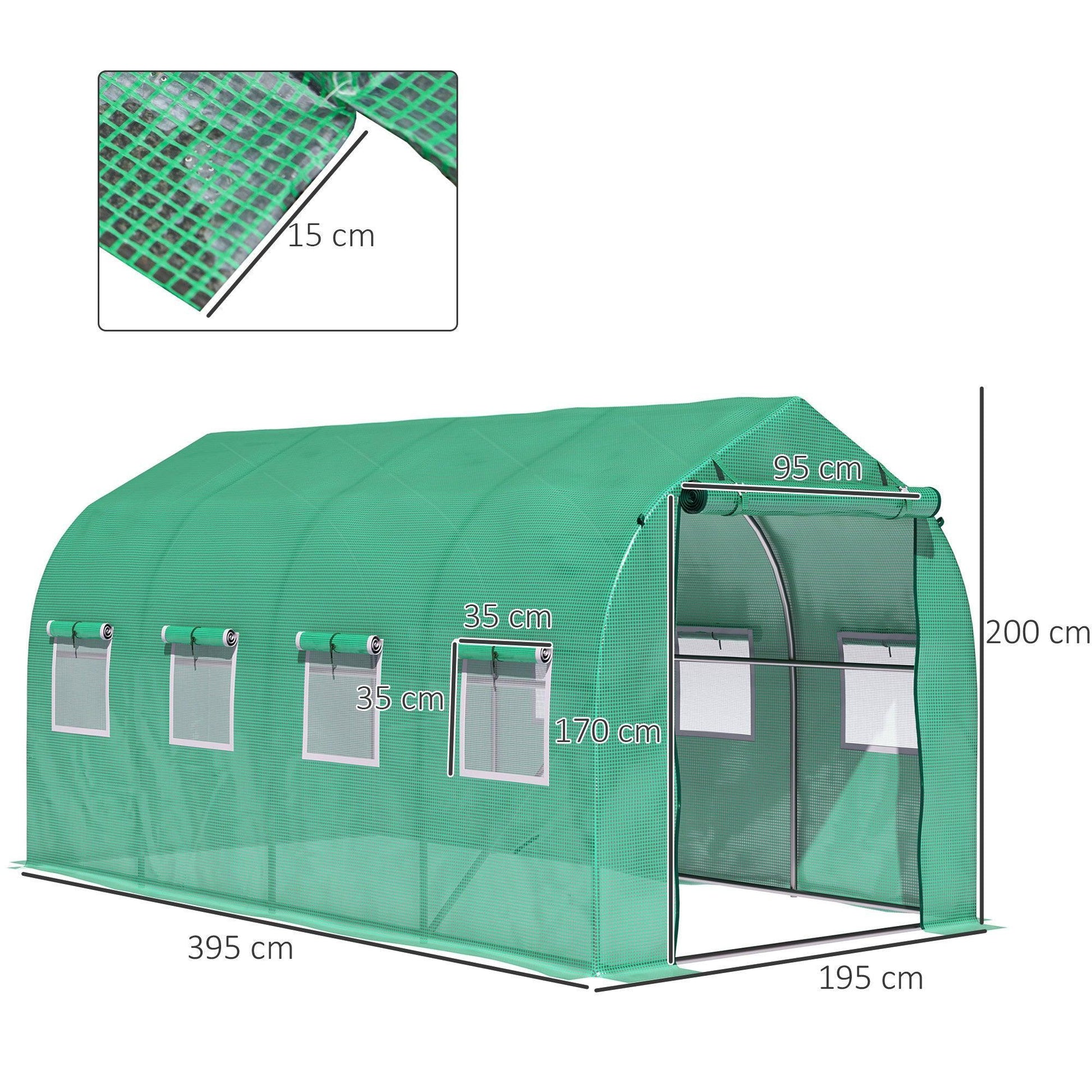 Outsunny Greenhouse with Windows & Door - ALL4U RETAILER LTD