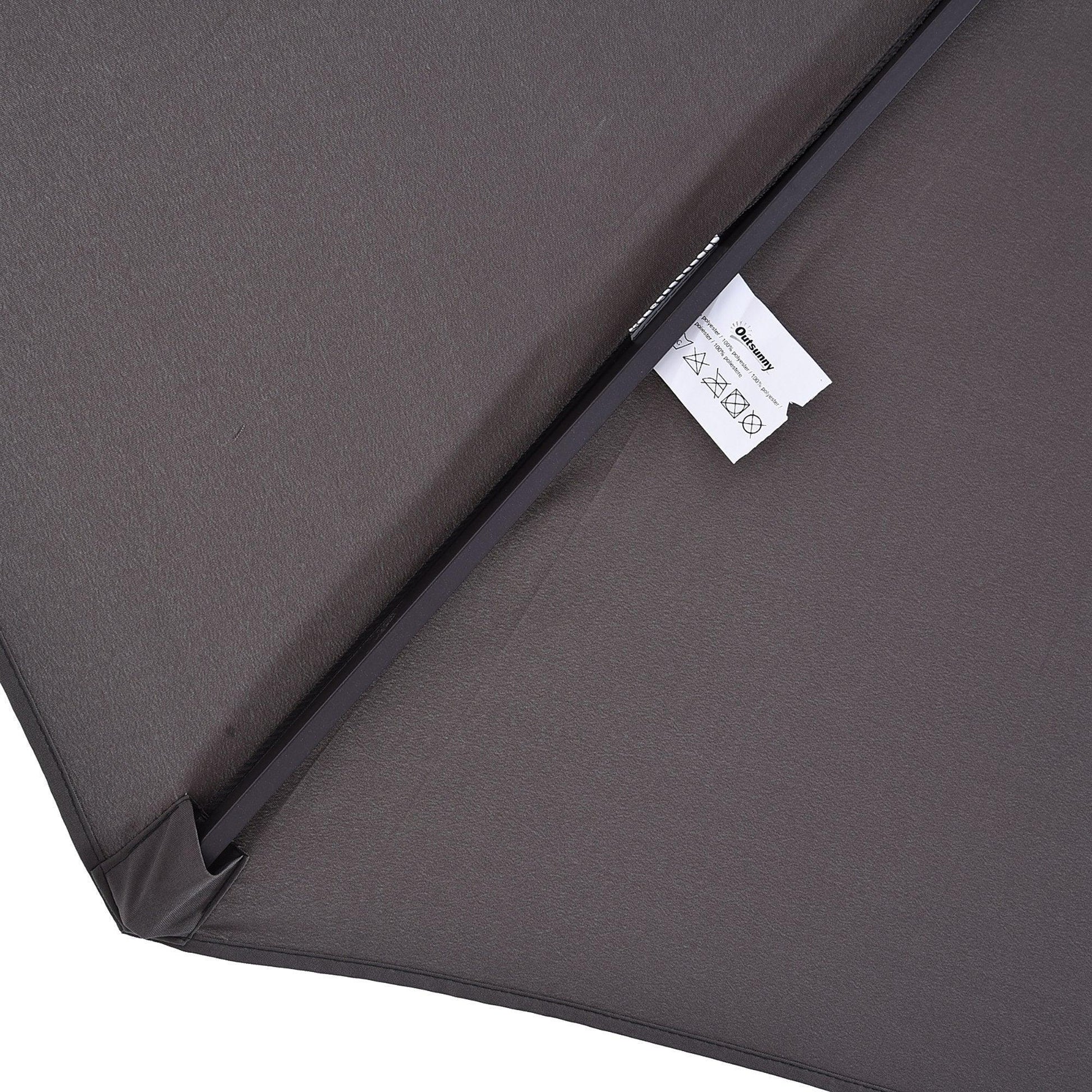 Outsunny Grey Double-Sided Outdoor Parasol - 4.6m Patio Shade - ALL4U RETAILER LTD