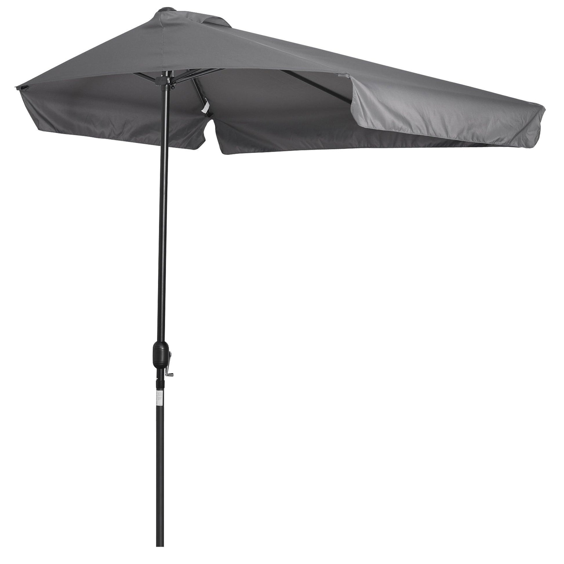 Outsunny Grey Half Umbrella for Balcony - ALL4U RETAILER LTD