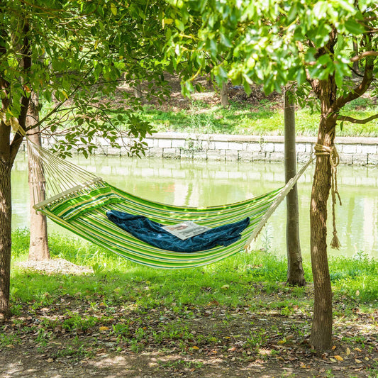 Outsunny Hammock Swing: Patio Bed 188L x 140W (cm) - ALL4U RETAILER LTD