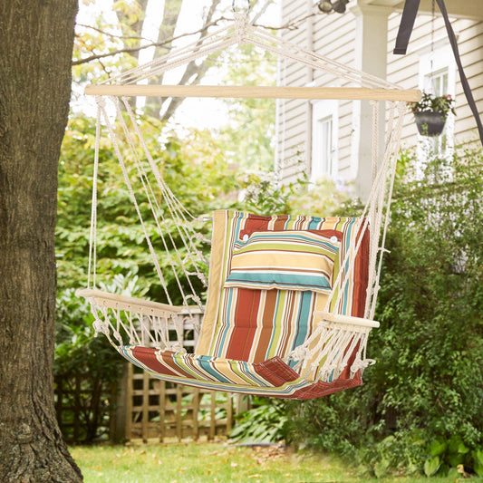 Outsunny Hanging Hammock Chair Swing - Stylish & Comfortable - ALL4U RETAILER LTD