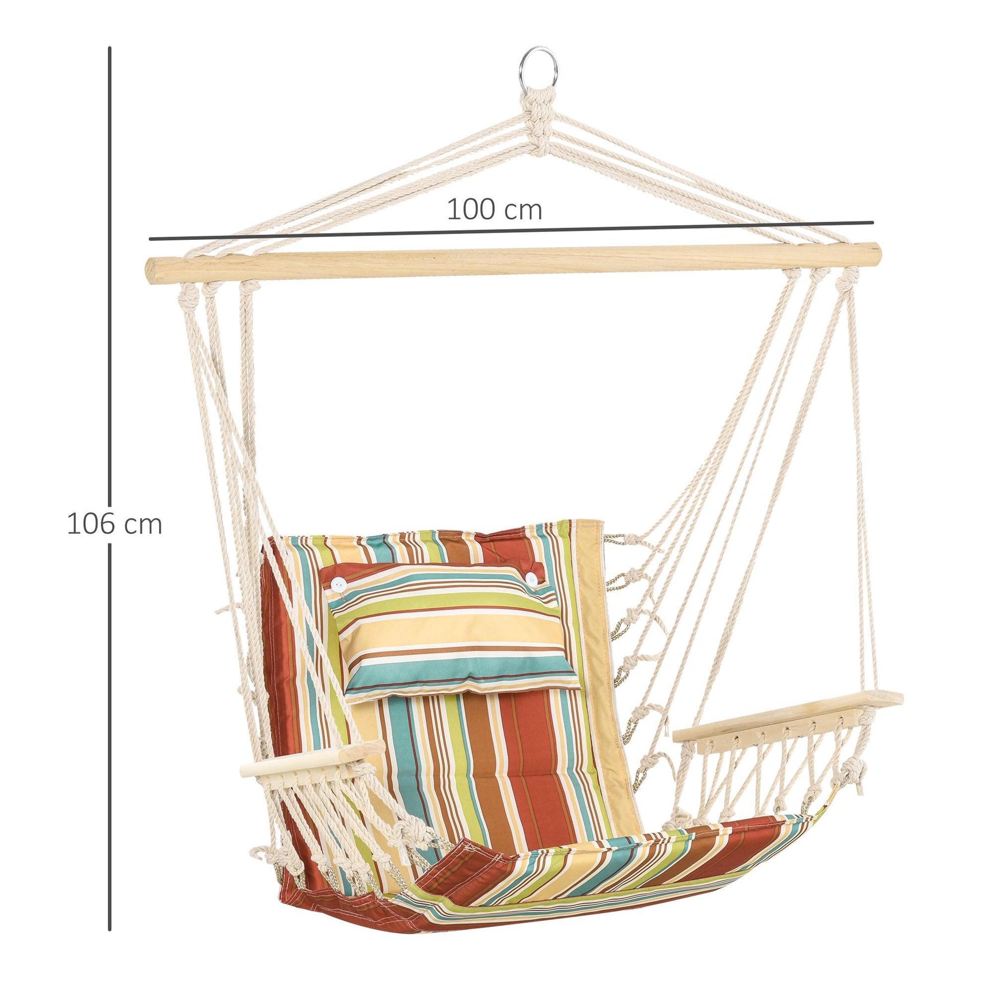Outsunny Hanging Hammock Chair Swing - Stylish & Comfortable - ALL4U RETAILER LTD