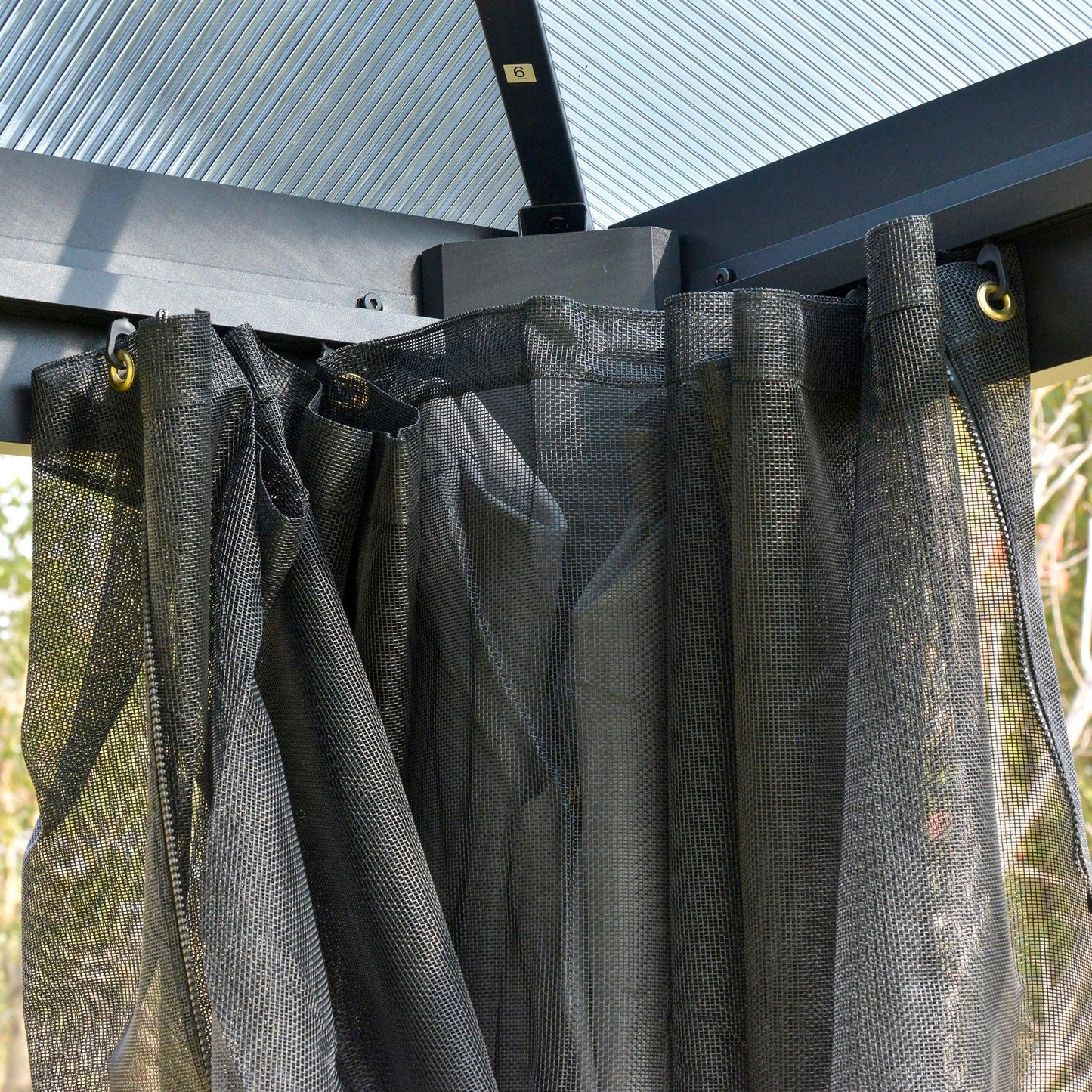 Outsunny Hardtop Gazebo with Mosquito Netting - 3x3m - ALL4U RETAILER LTD