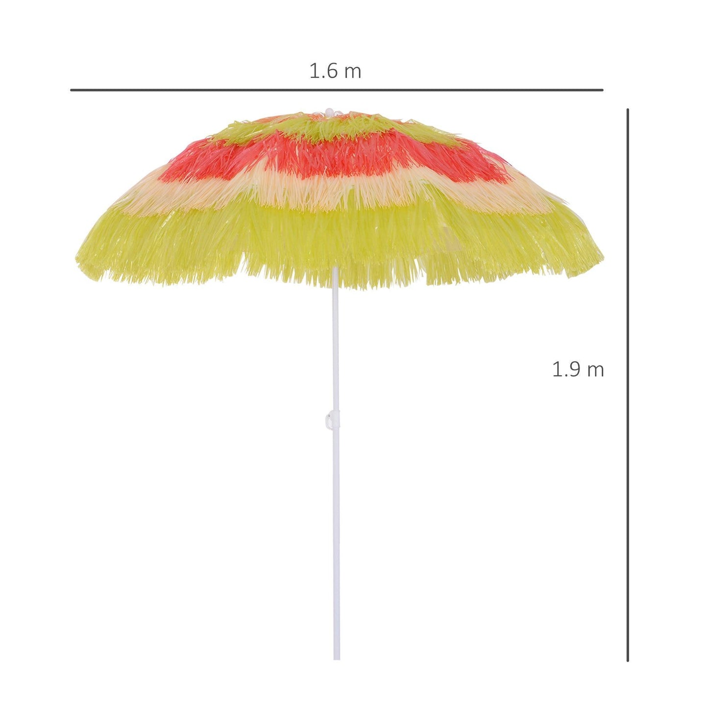 Outsunny Hawaii Beach Umbrella - ALL4U RETAILER LTD